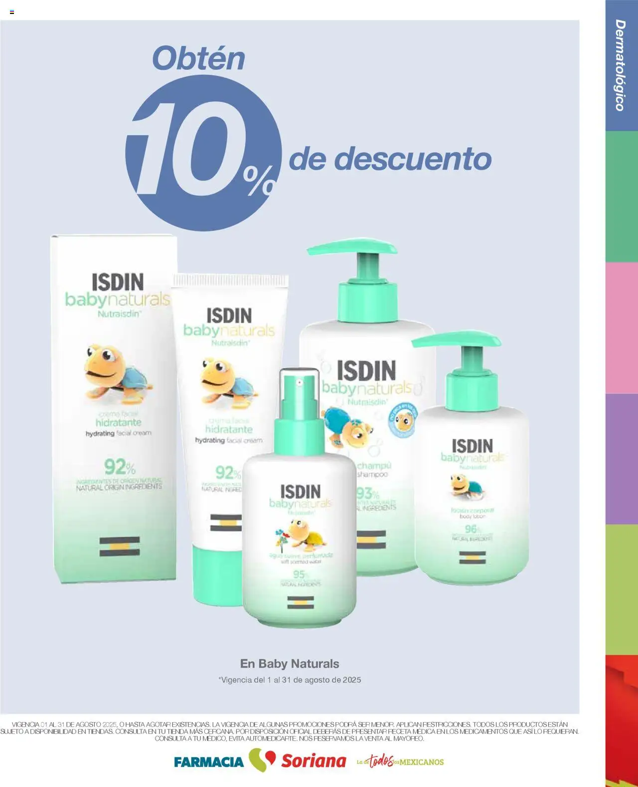 Nuevas ofertas de Soriana válidas en toda la República Mexicana desde el 01.08.2025. ¡Encuentra las mejores ofertas en Soriana - Folleto Farmacia Súper Nacional! | Página: 12 | Productos: Crema, Loción, Body, Champú