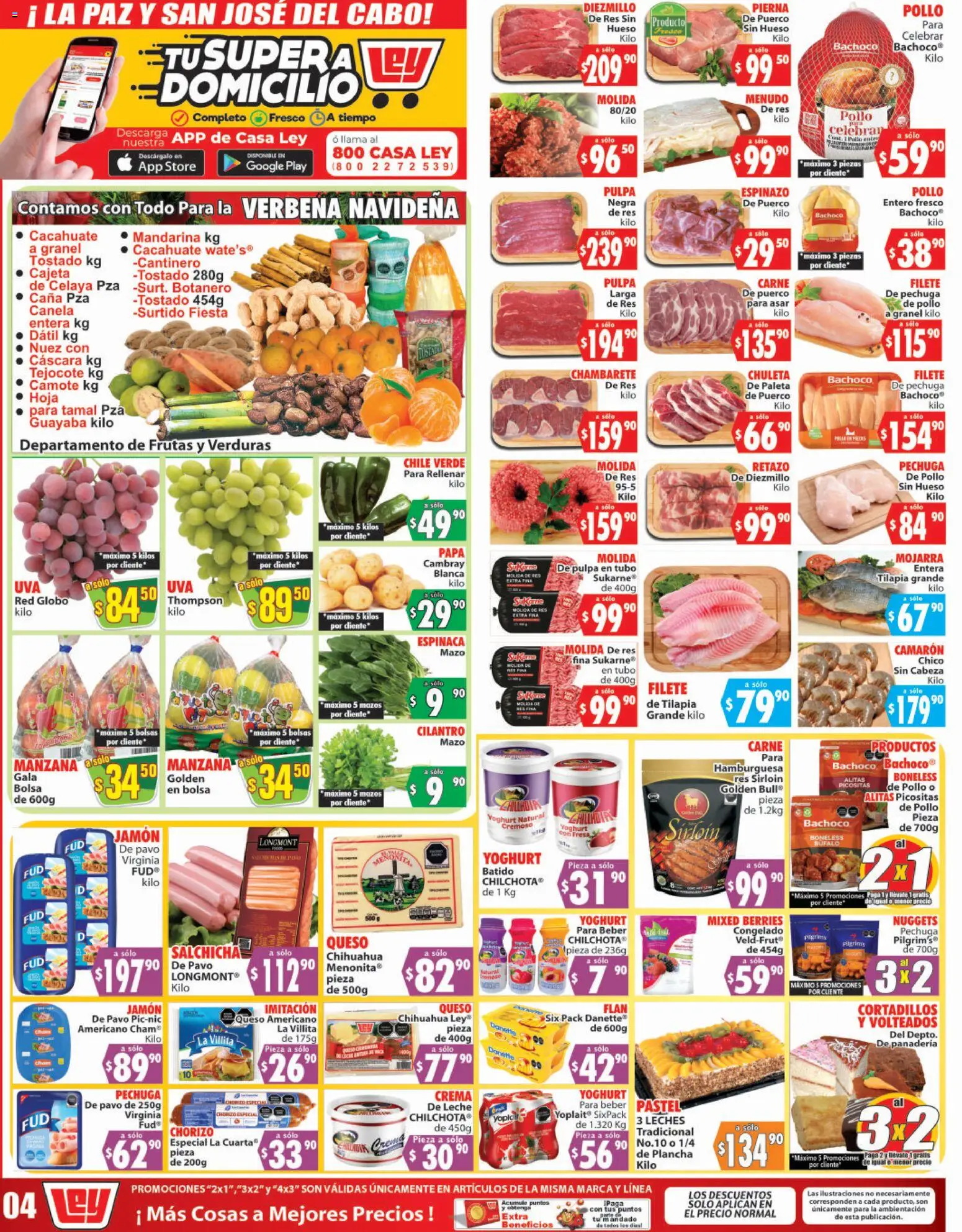 Nuevas ofertas de Casa Ley válidas en toda la República Mexicana desde el 27.12.2025. ¡Encuentra las mejores ofertas en Casa Ley folleto Autoservicio! | Página: 2 | Productos: Papa, Crema, Manzana, Espinaca