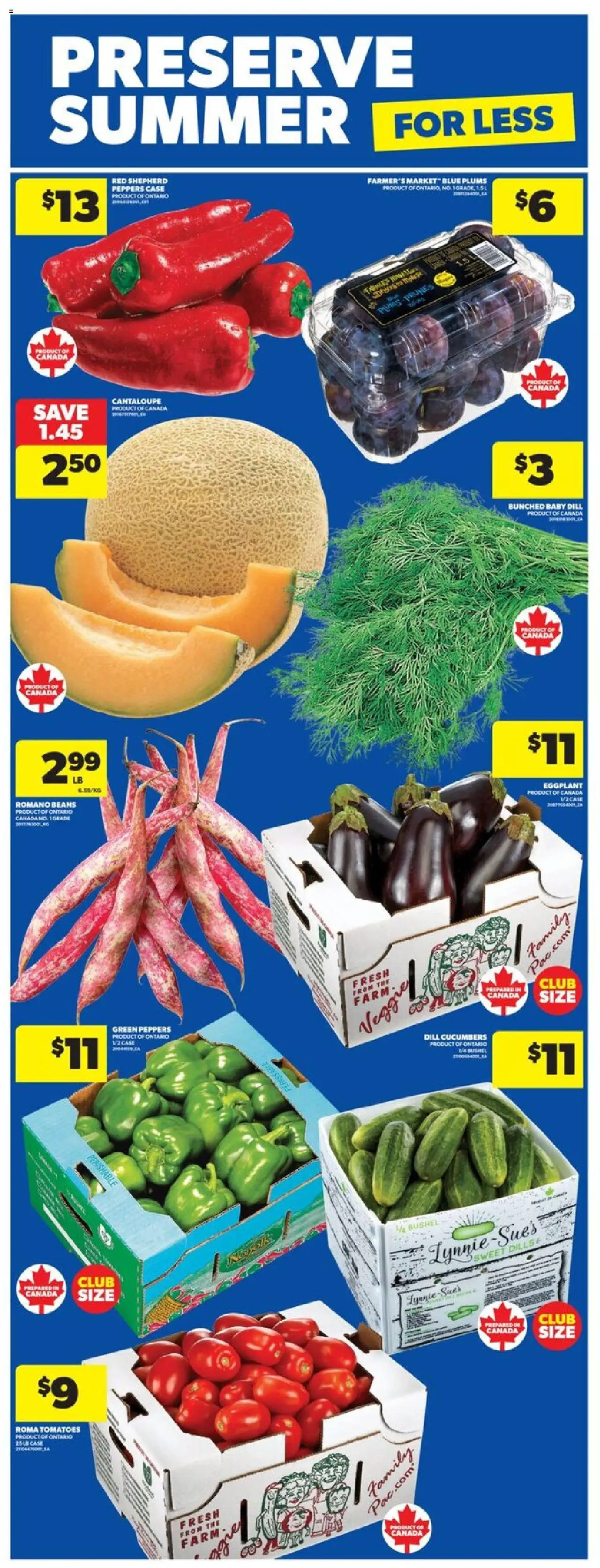 Real Canadian Superstore flyer valid from 21.08.2025 | Page: 11 | Products: Cucumbers, Case, Tomatoes