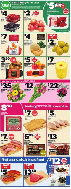 Preview of Loblaws weekly flyer / circulaire from shop Loblaws valid from 23.04.2026 | Page: 6 | Products: Beef, Pineapple, Chicken, Apples