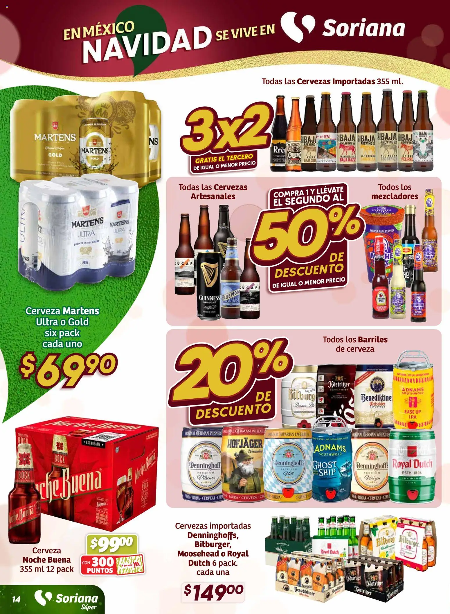 Nuevas ofertas de Soriana válidas en toda la República Mexicana desde el 27.11.2025. ¡Encuentra las mejores ofertas en Soriana - Preciazazaso Súper: Frontera BCN, Son! | Página: 15 | Productos: Cerveza
