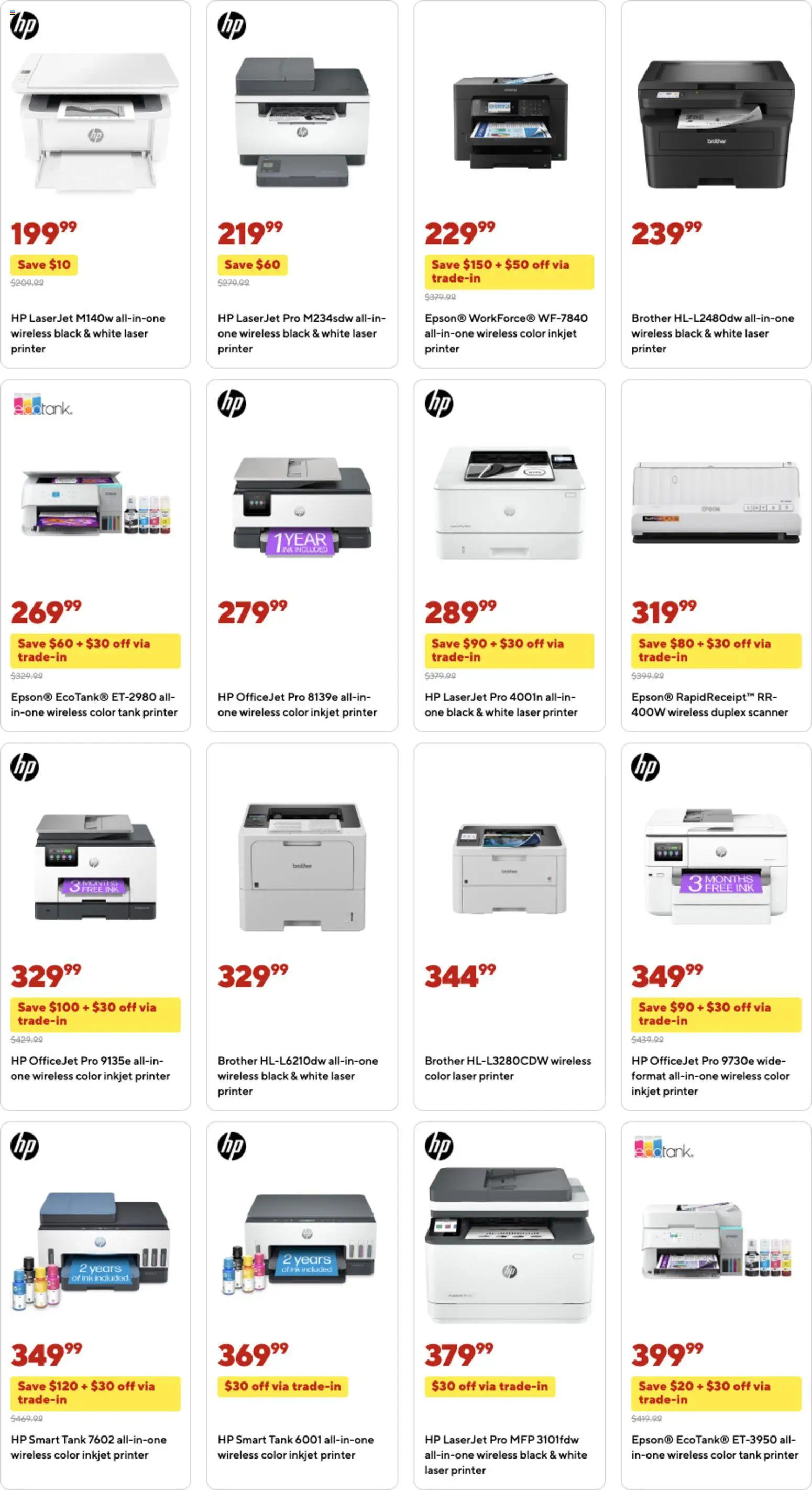 Staples Weekly Ad - valid from 26.10.2025 | Page: 3 | Products: Ink, Printer, Scanner