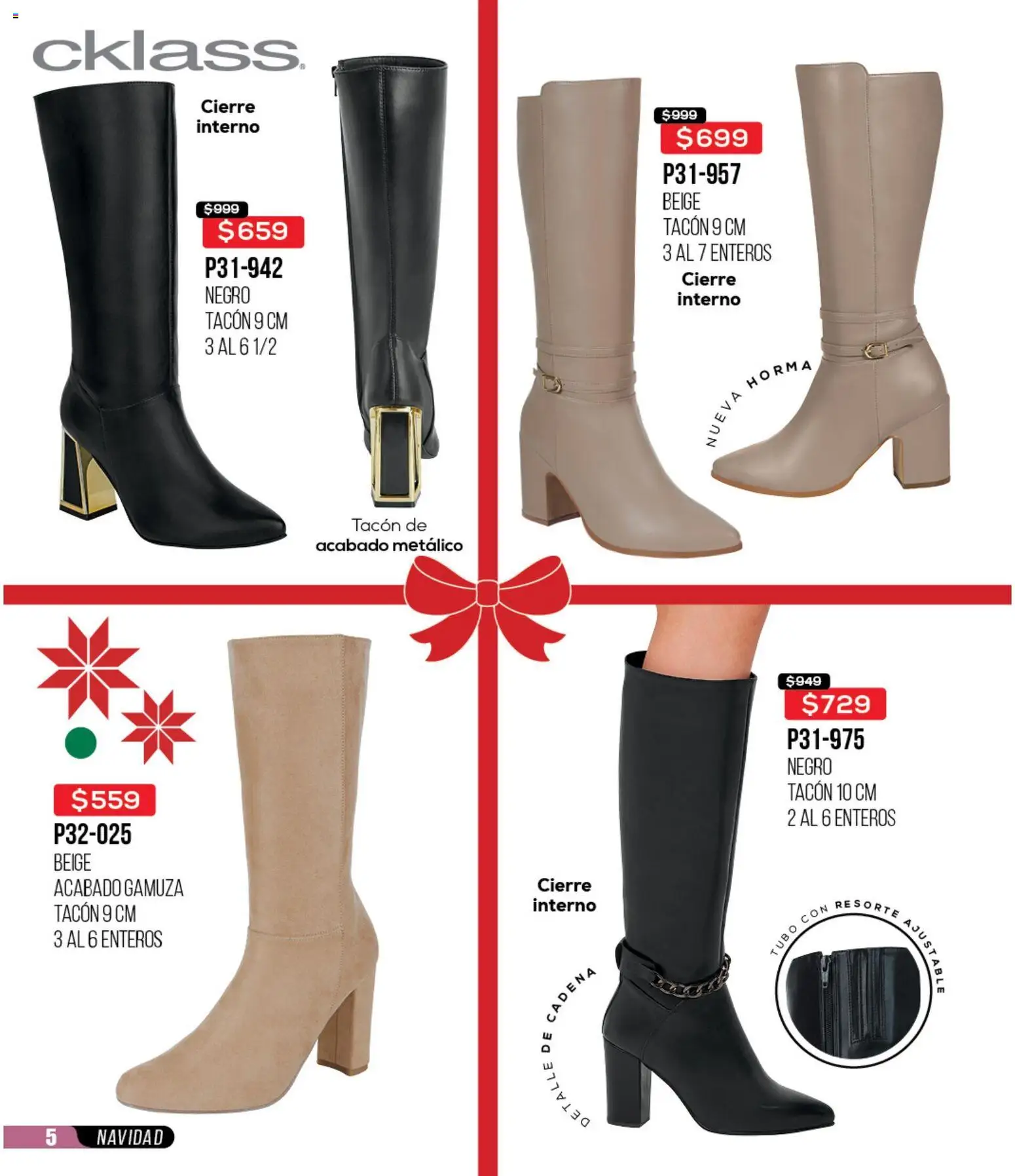 Nuevas ofertas de Cklass válidas en toda la República Mexicana desde el 30.11.2025. ¡Encuentra las mejores ofertas en Cklass catálogo Rebajas Navideñas Ropa! | Página: 263 | Productos: Gamuza, Cadena