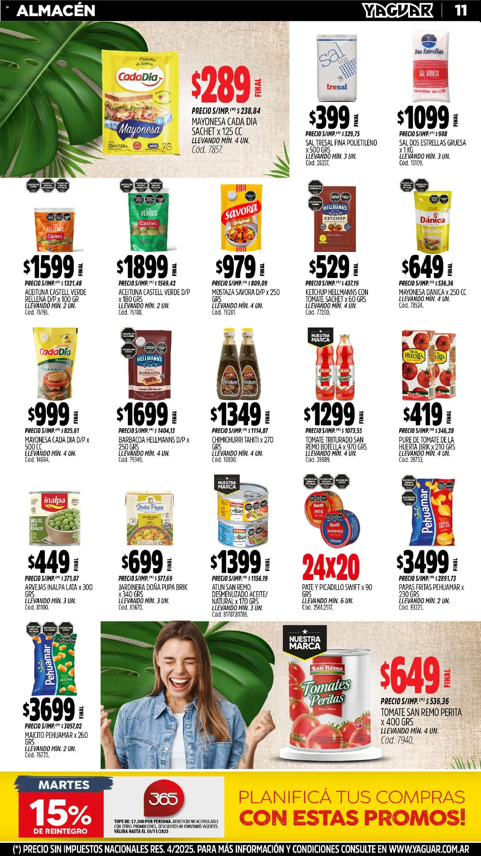 Yaguar - Santa Fe │ válido desde el 03.11.2025 | Página: 13 | Productos: Botella, Atún, Tomate, Paté