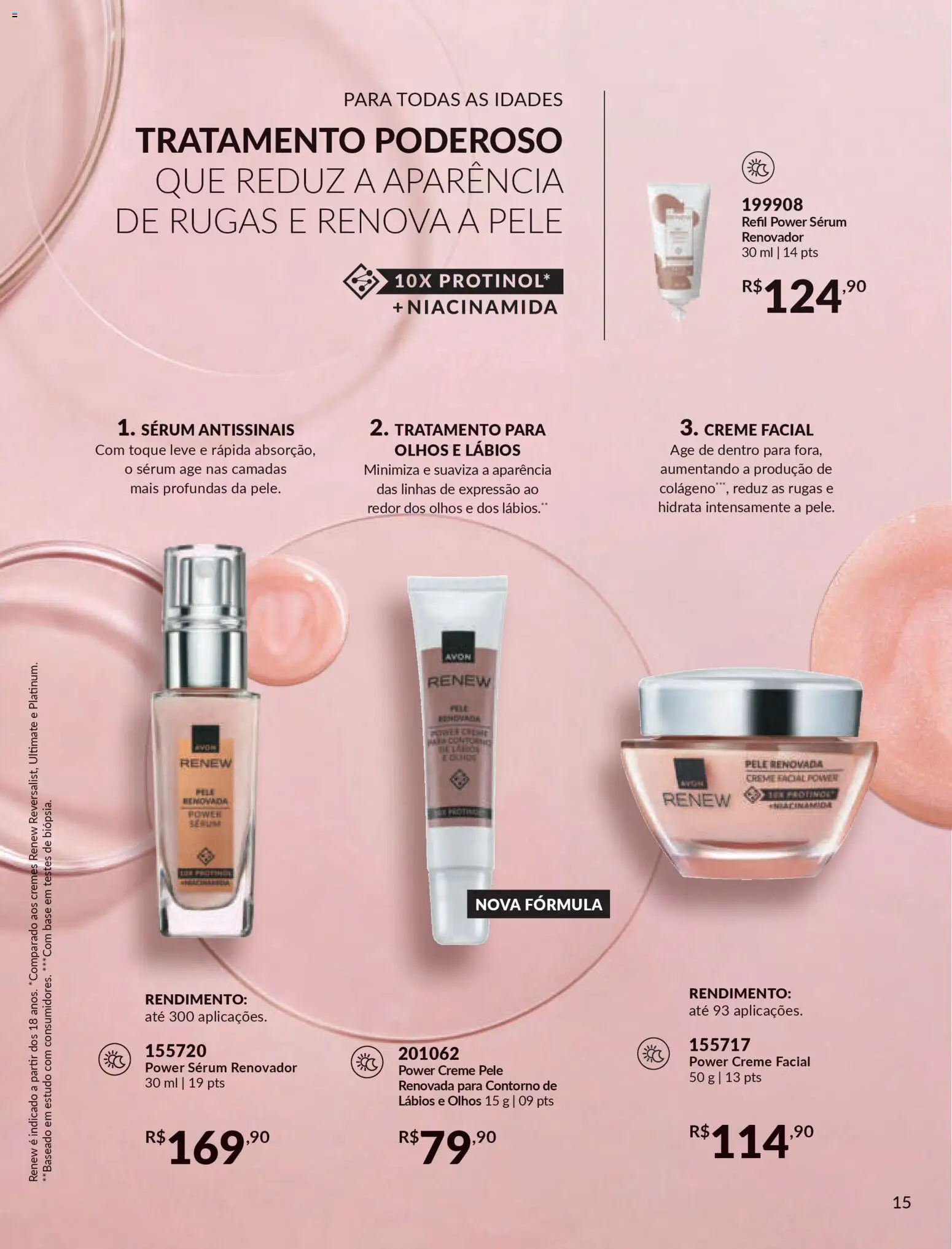 Avon Folheto - válido de 18.02.2026 | Página: 15 | Produtos: Colágeno, Base, Sérum, Creme