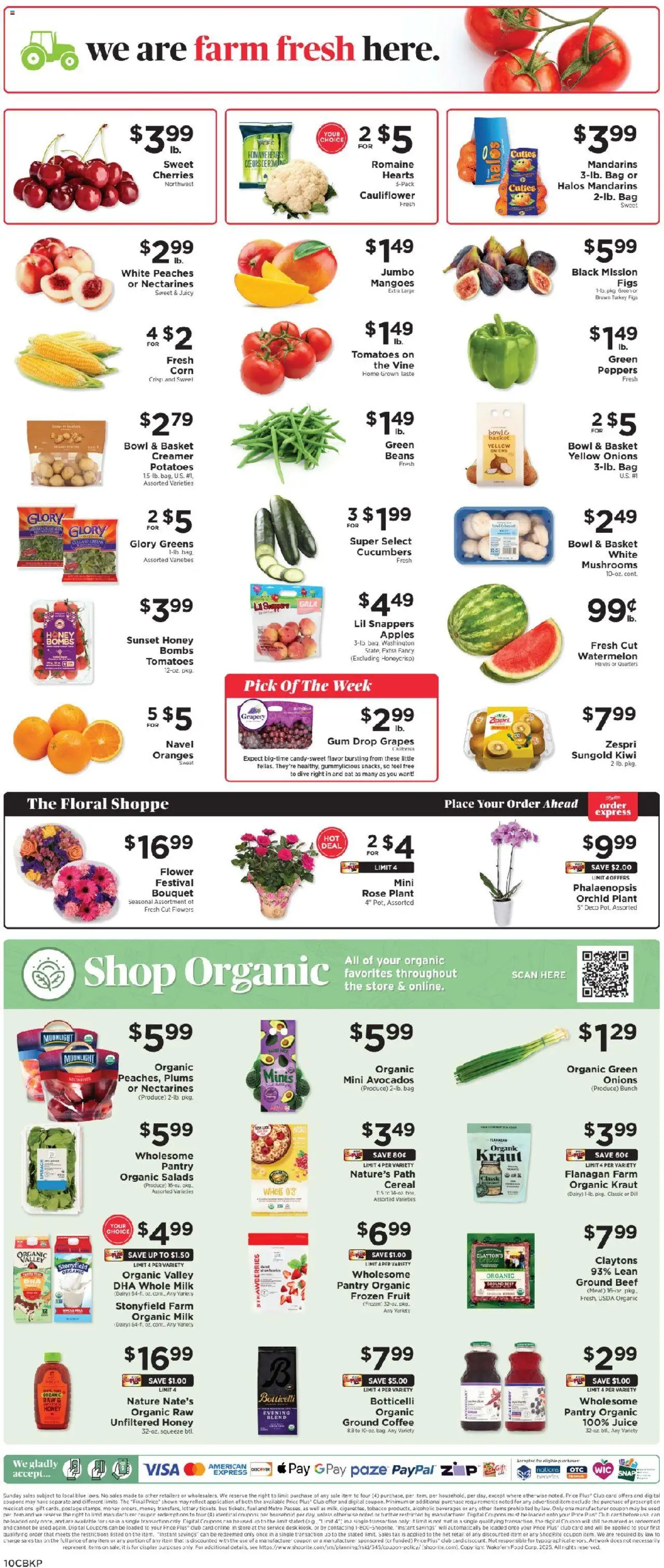 ShopRite Weekly Ad 2 - valid from 10.08.2025 | Page: 10 | Products: Mandarins, Strawberries, Cauliflower, Dill