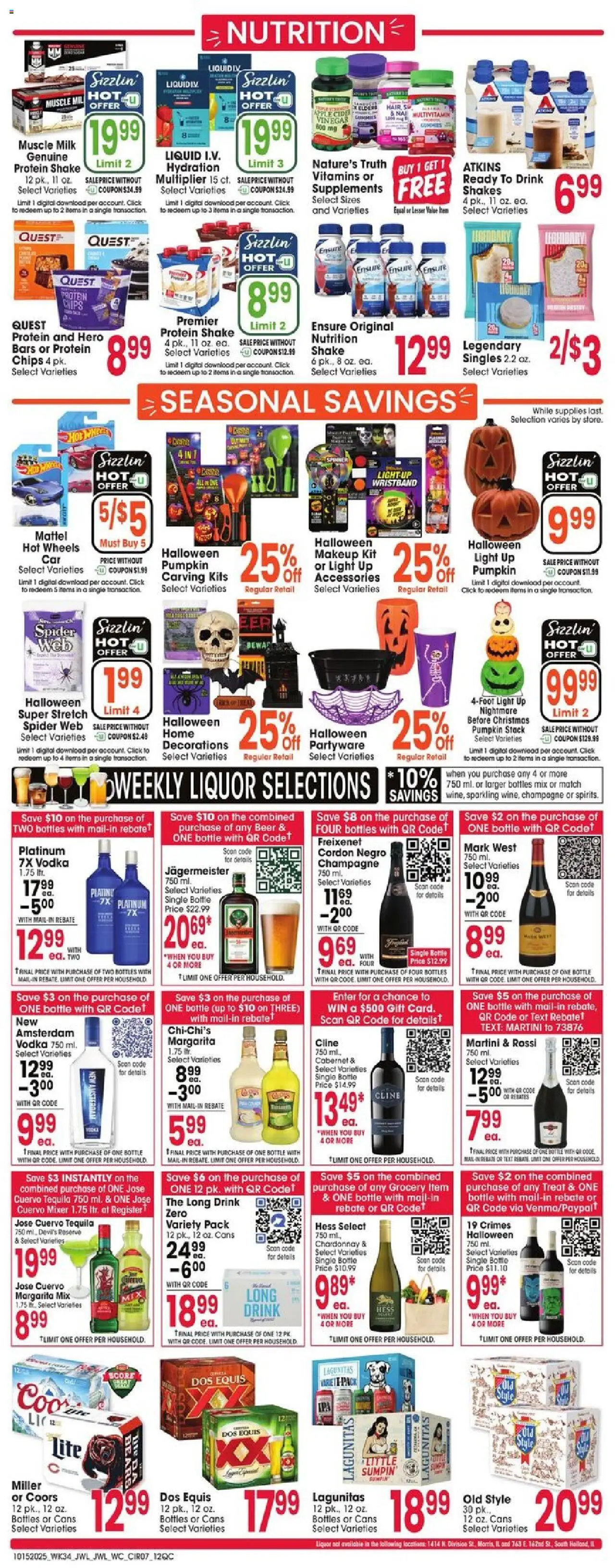 Jewel Osco Weekly Ad - IL - valid from 15.10.2025 | Page: 7 | Products: Milk, Chips, Pumpkin, Mixer