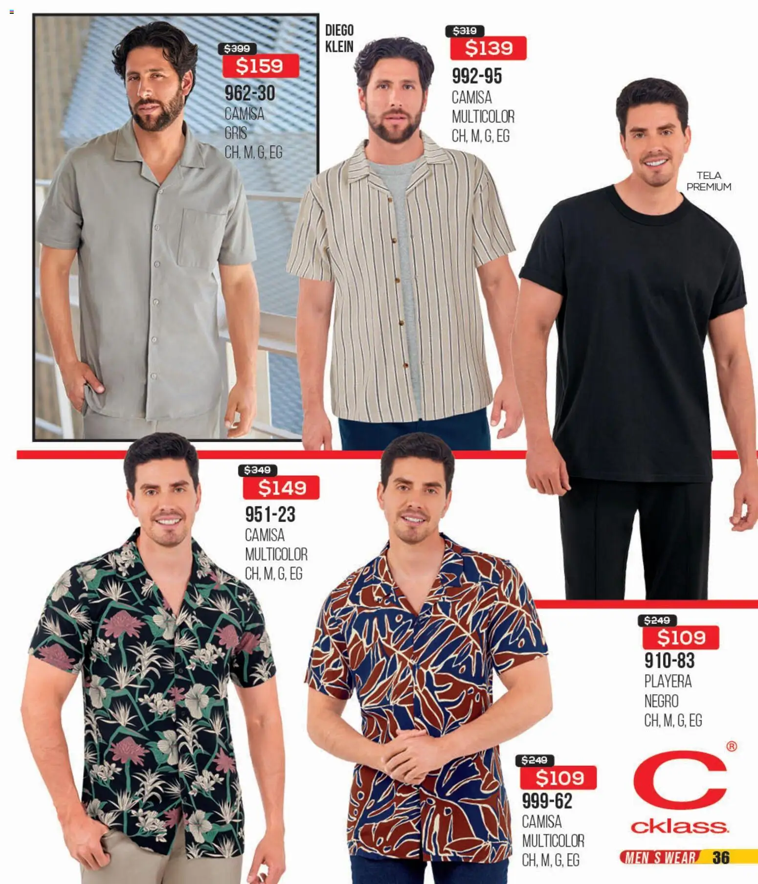 Nuevas ofertas de Cklass válidas en toda la República Mexicana desde el 14.04.2026. ¡Encuentra las mejores ofertas en Cklass catálogo 3X2 Digital Ropa! | Página: 37 | Productos: Camisa, Playera