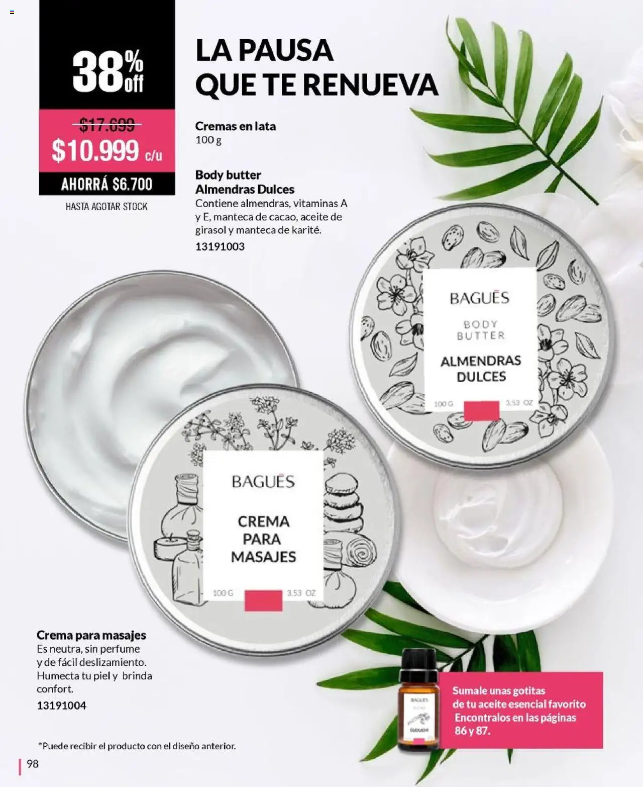 Bagués catálogo │ válido desde el 01.06.2025 | Página: 98 | Productos: Aceite, Manteca, Té, Crema