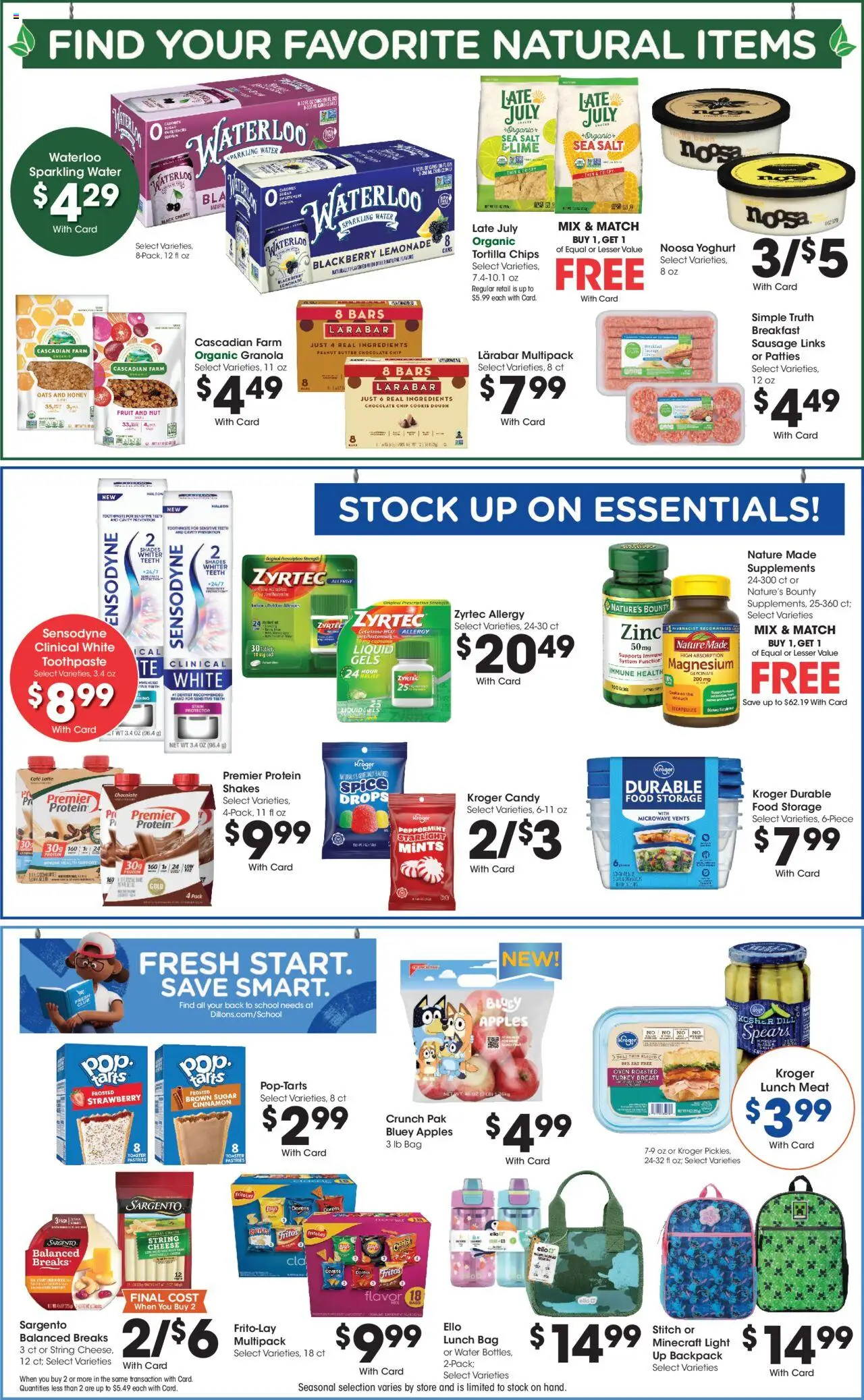 Dillons Weekly Ad - KS - valid from 13.08.2025 | Page: 6 | Products: Water, Sausage, Chocolate Chip, Oven