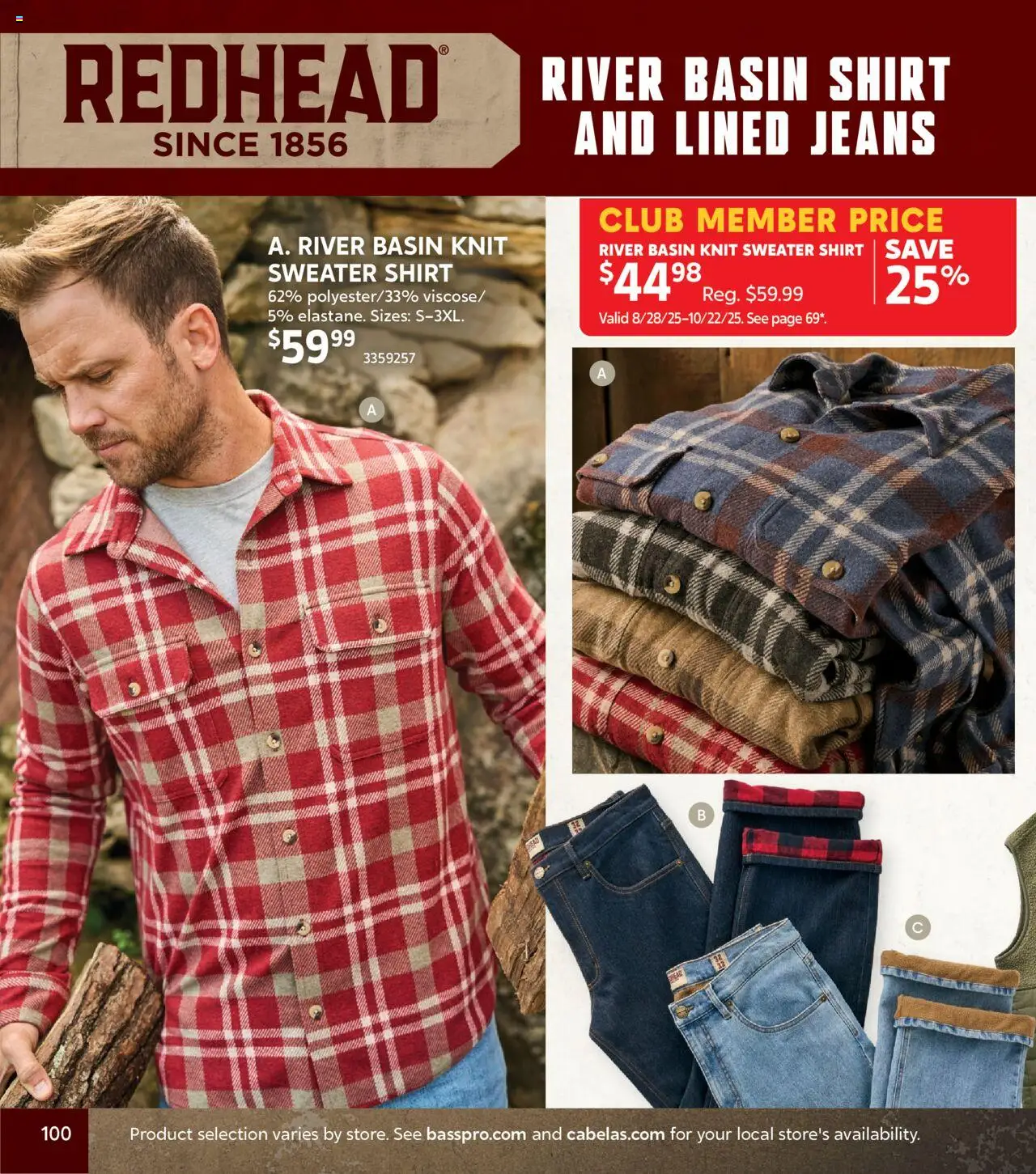 Cabela's Fall Clothing 25 - valid from 01.10.2025 | Page: 100 | Products: Shirt, Sweater, Jeans