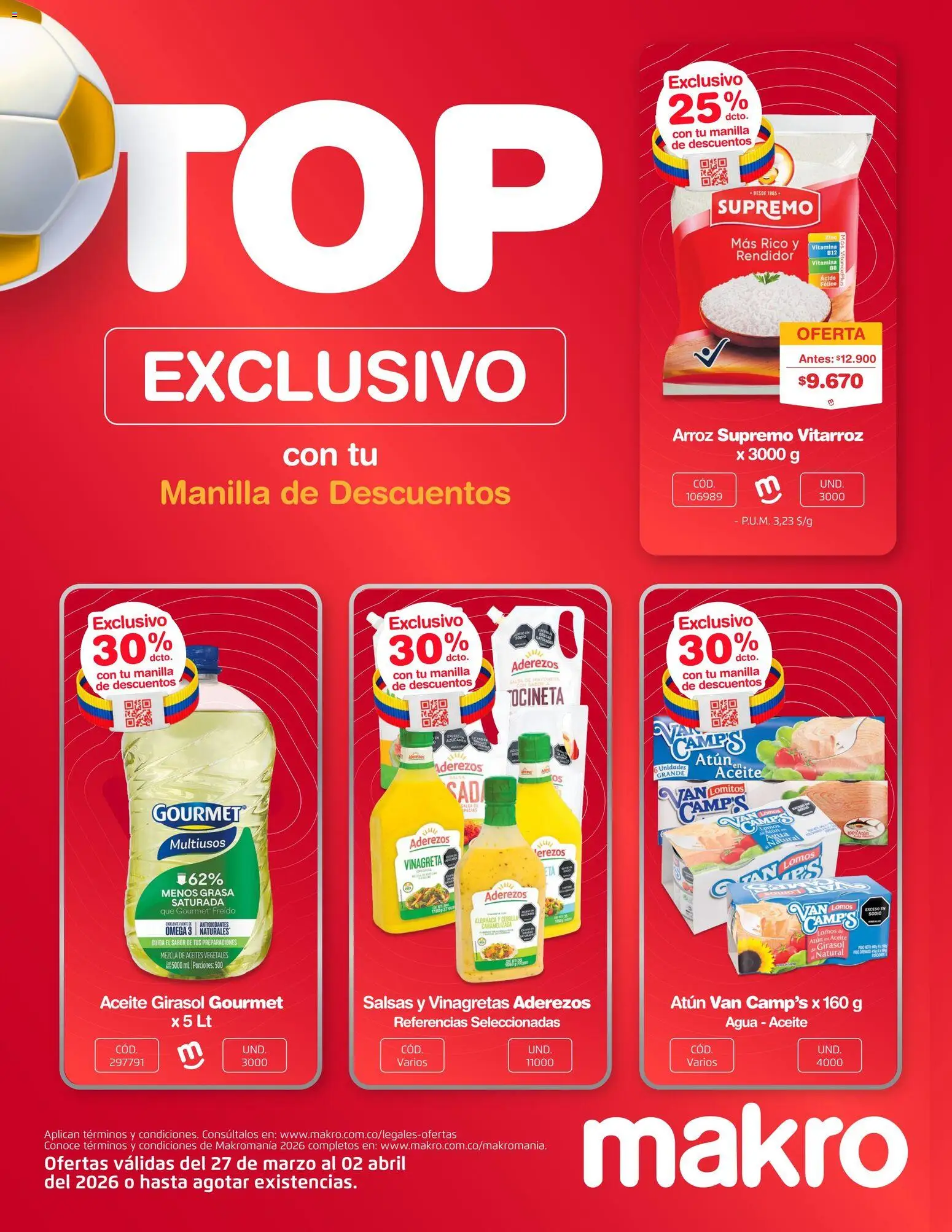 Makro revista - valida desde el 27.03.2026 | Página: 2 | Productos: Agua, Arroz, Atún, Cebolla