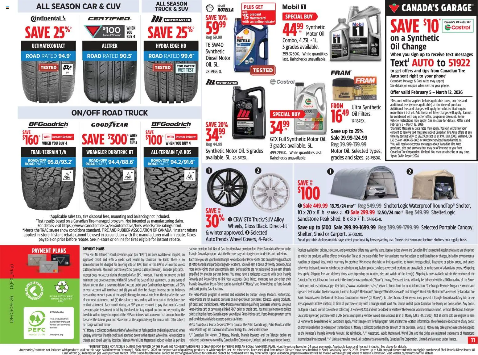 Canadian Tire flyer valid from 26.02.2026 | Page: 11 | Products: Phone, Box, Oil