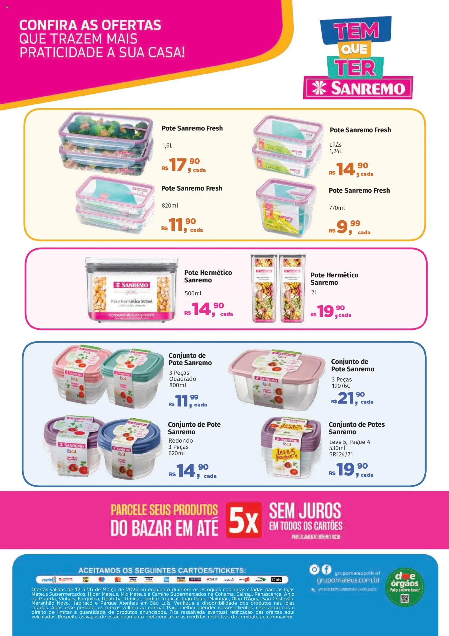 Mateus Folheto - válido de 12.03.2026 | Página: 2 | Produtos: Potes