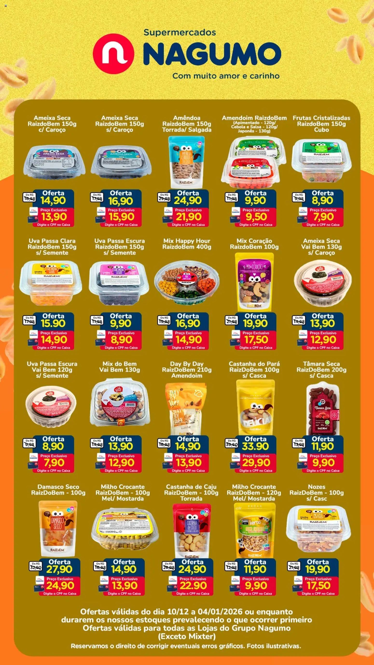 Nagumo Folheto - válido de 10.12.2025 | Página: 1 | Produtos: Amendoim, Caixa, Nozes, Ameixa