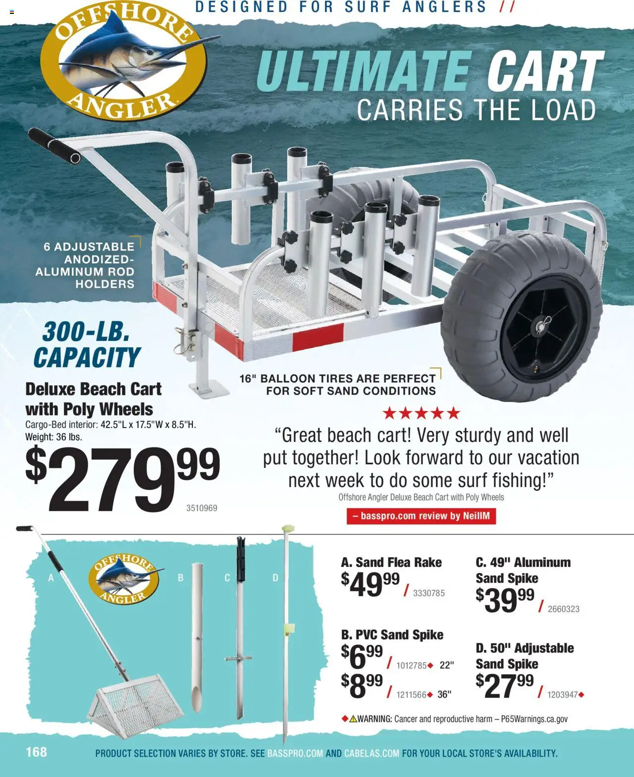 Cabela's Saltwater Specialist 25 - valid from 01.01.2025 | Page: 168 | Products: Rake, Weight, Rod