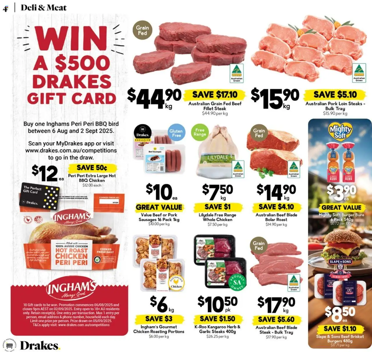 Drakes catalogue - valid from 13.08.2025 | Page: 4 | Products: Household, Beef, Steak, Garlic