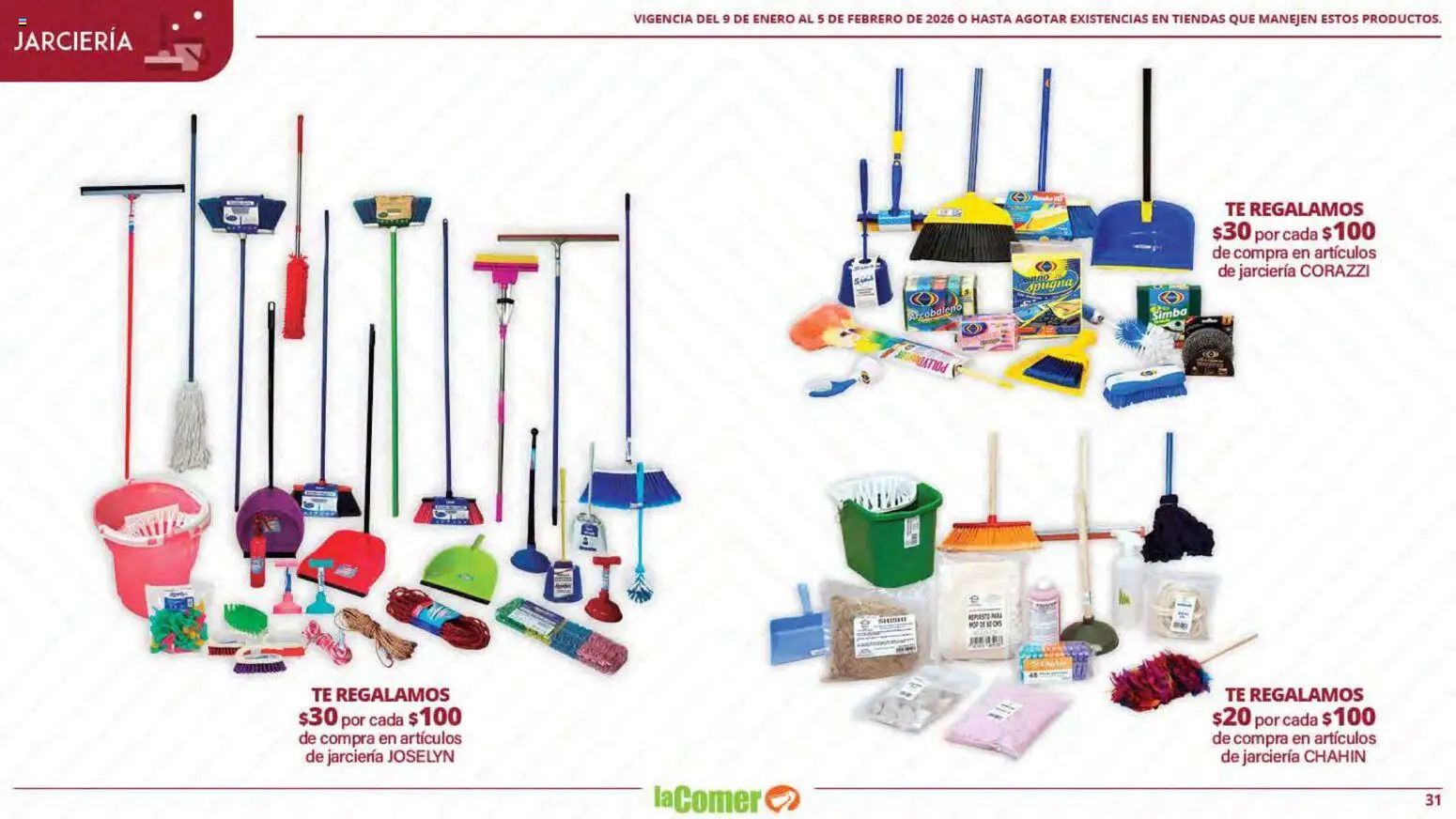 Nuevas ofertas de La Comer válidas en toda la República Mexicana desde el 09.01.2026. ¡Encuentra las mejores ofertas en La Comer folleto Limpia Desinfecta Organiza Ahorra! | Página: 31 | Productos: Té