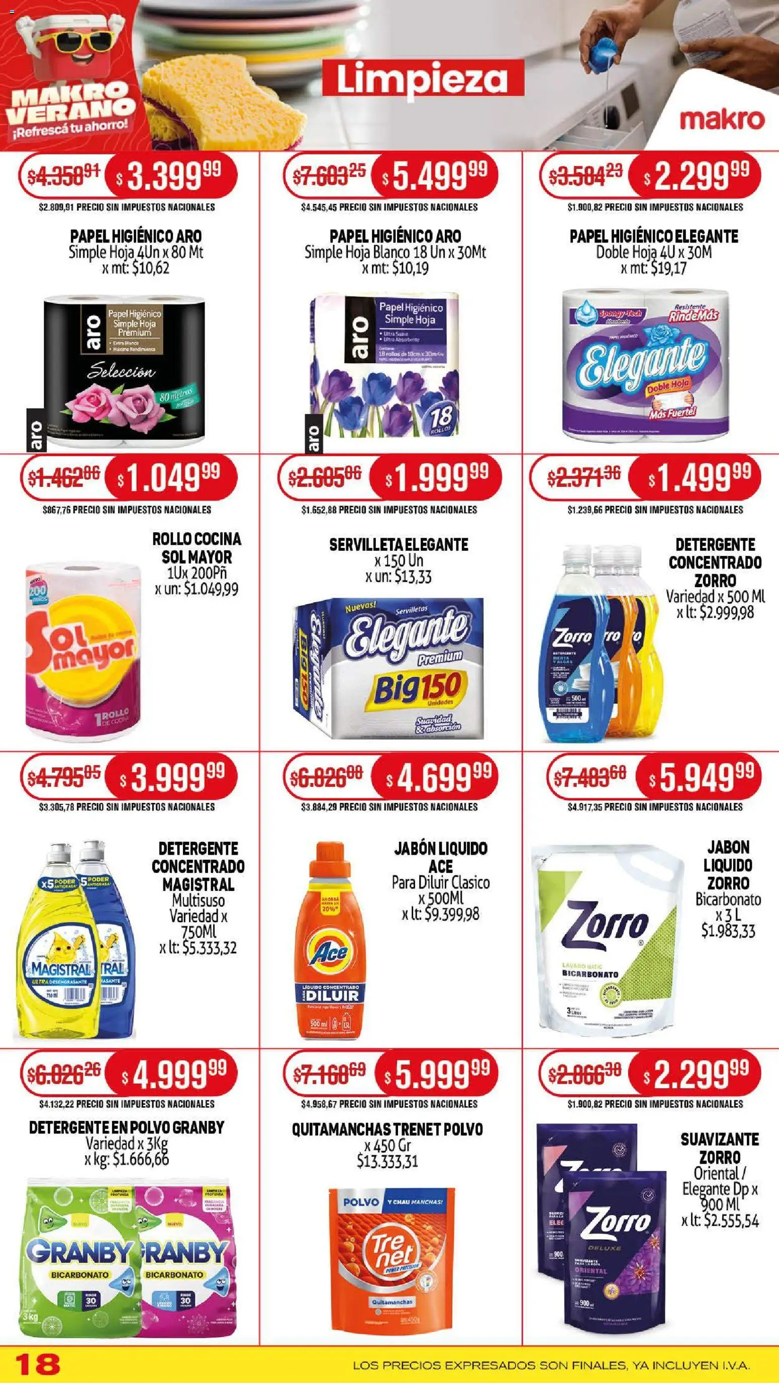 Makro ofertas │ válido desde el 08.01.2026 | Página: 18 | Productos: Polvo, Jabón, Quitamanchas, Detergente