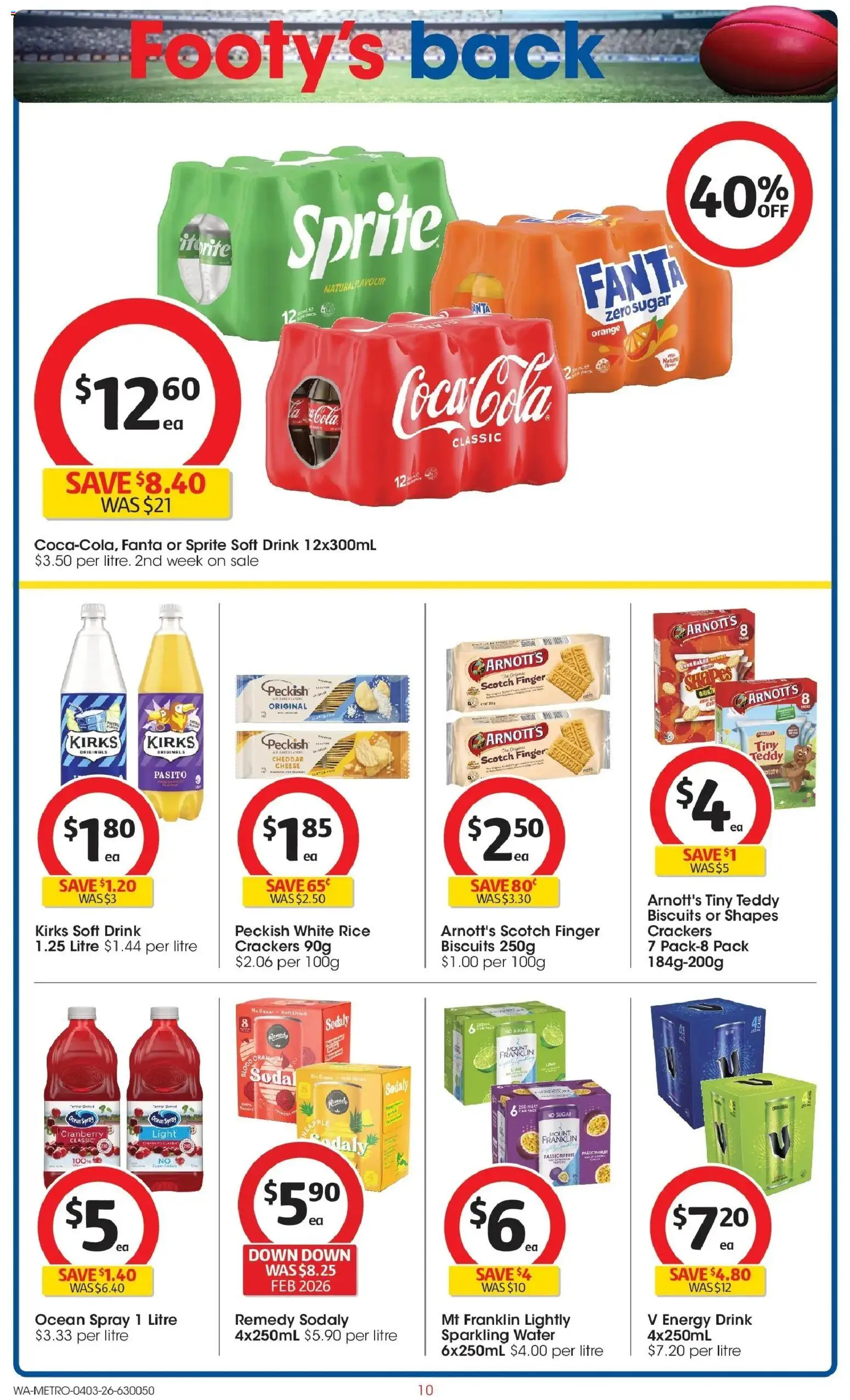 Coles catalogue - valid from 04.03.2026 | Page: 10 | Products: Light, Crackers, Rice, Water