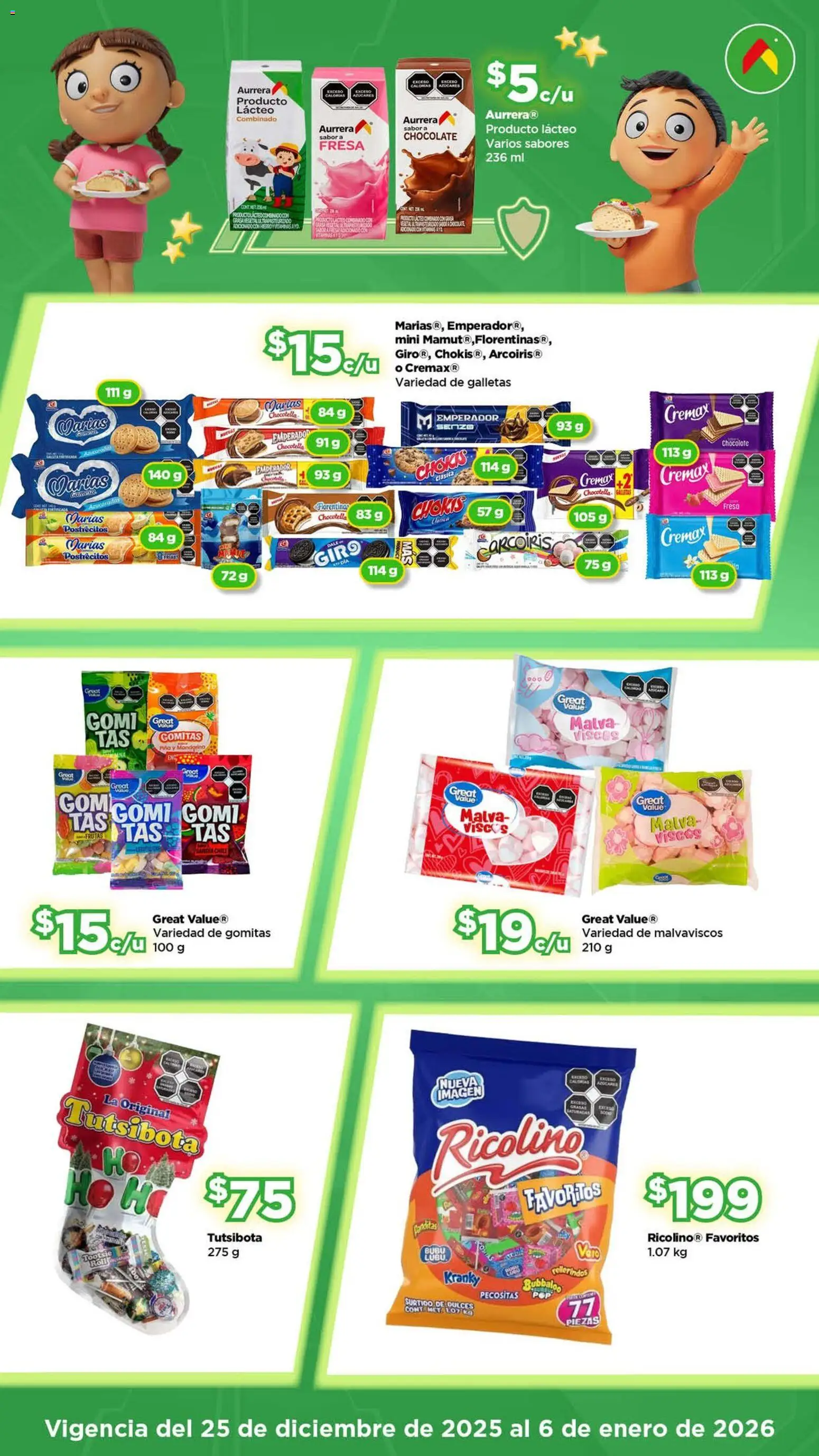 Nuevas ofertas de Bodega Aurrerá válidas en toda la República Mexicana desde el 25.12.2025. ¡Encuentra las mejores ofertas en Bodega Aurrerá folleto Aquí sí te alcanza para la rosca de reyes! | Página: 2 | Productos: Fresa, Chocolate, Dulces, Gomitas