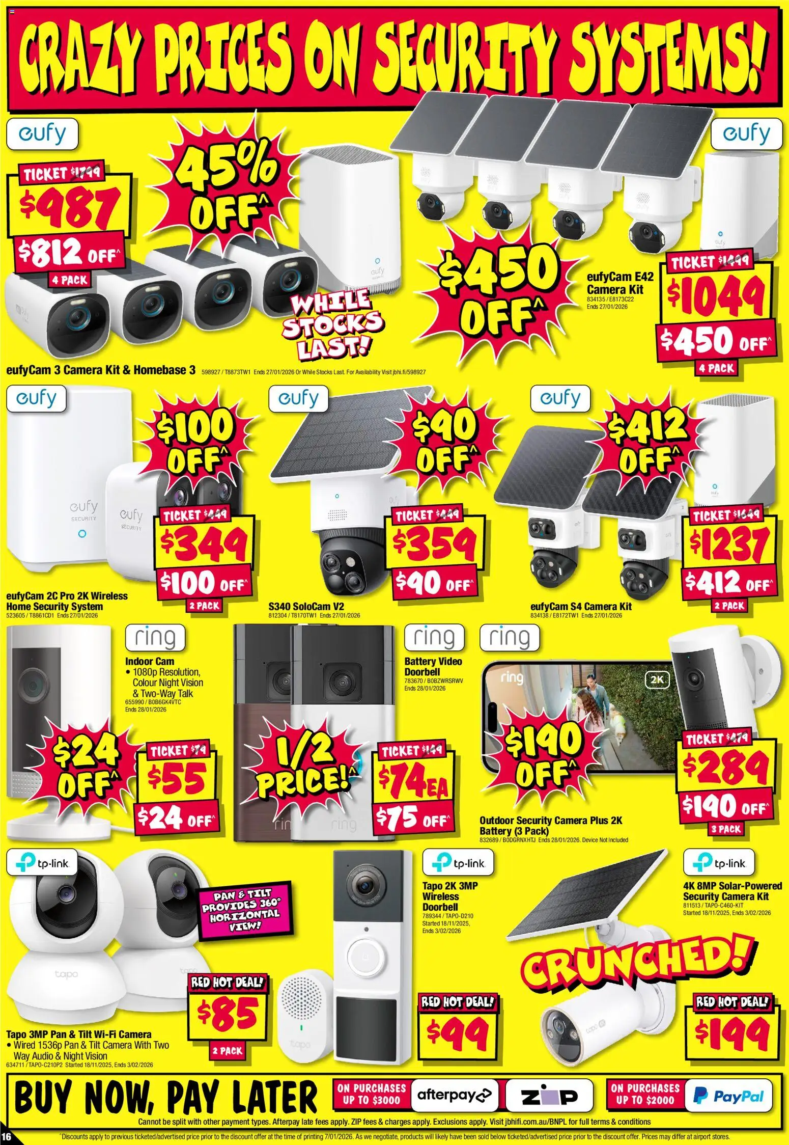 JB Hi-Fi catalogue - valid from 15.01.2026 | Page: 16 | Products: Battery, Doorbell, Device, Camera