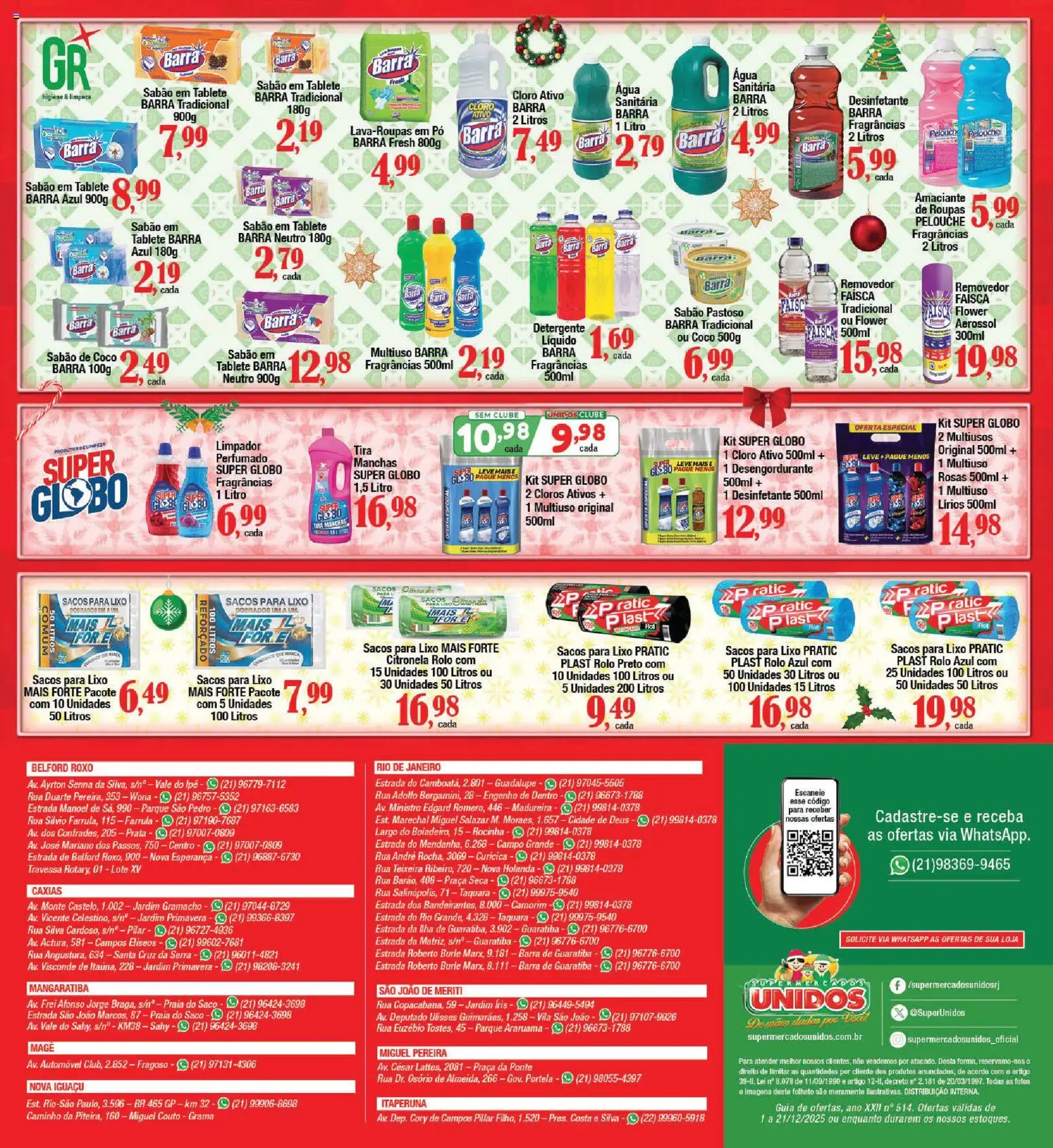 Supermercados Unidos Folheto - válido de 01.12.2025 | Página: 12 | Produtos: Travessa, Rolo, Amaciante de roupas, Desinfetante