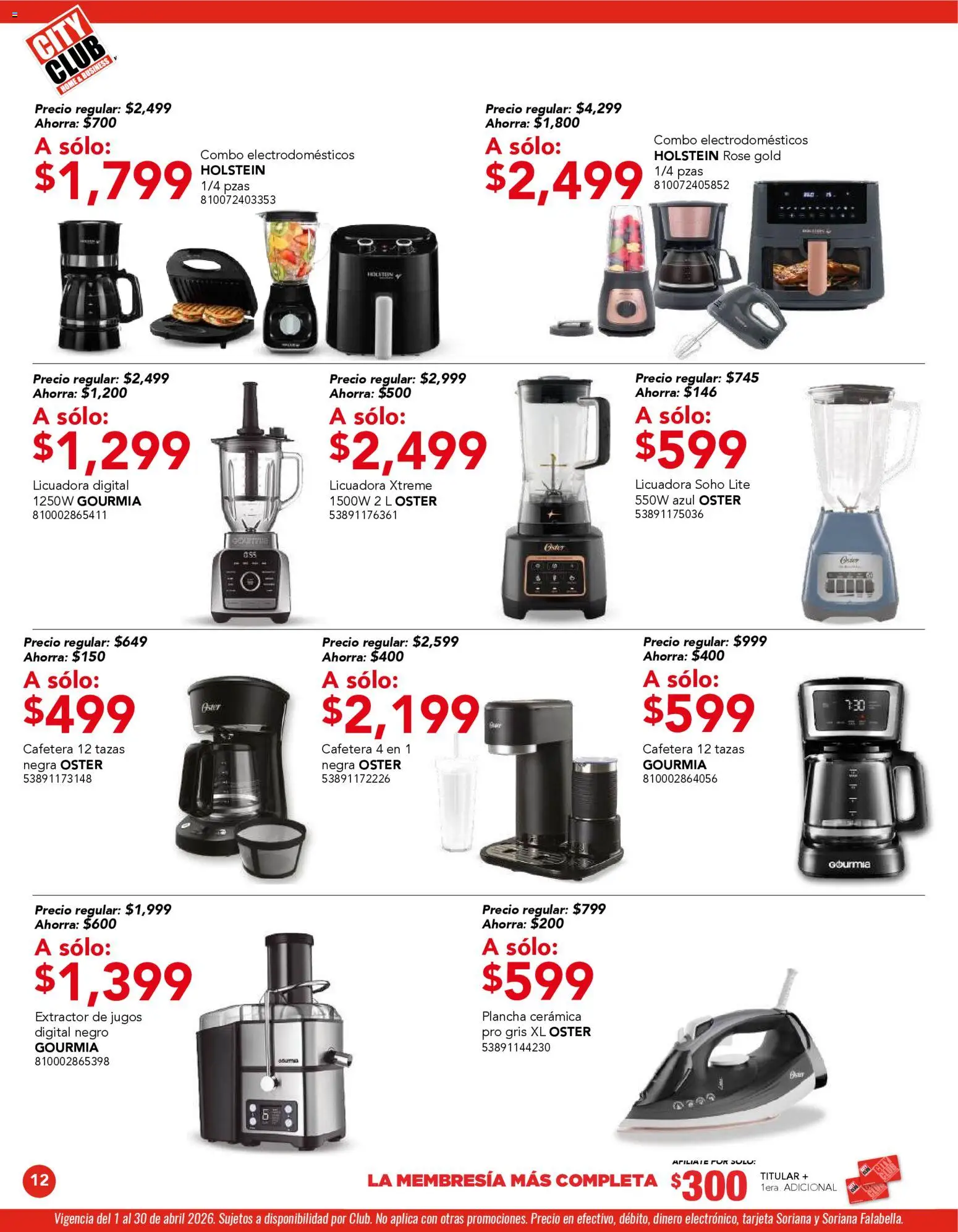 Nuevas ofertas de City Club válidas en toda la República Mexicana desde el 01.04.2026. ¡Encuentra las mejores ofertas en City Club catálogo! | Página: 12
