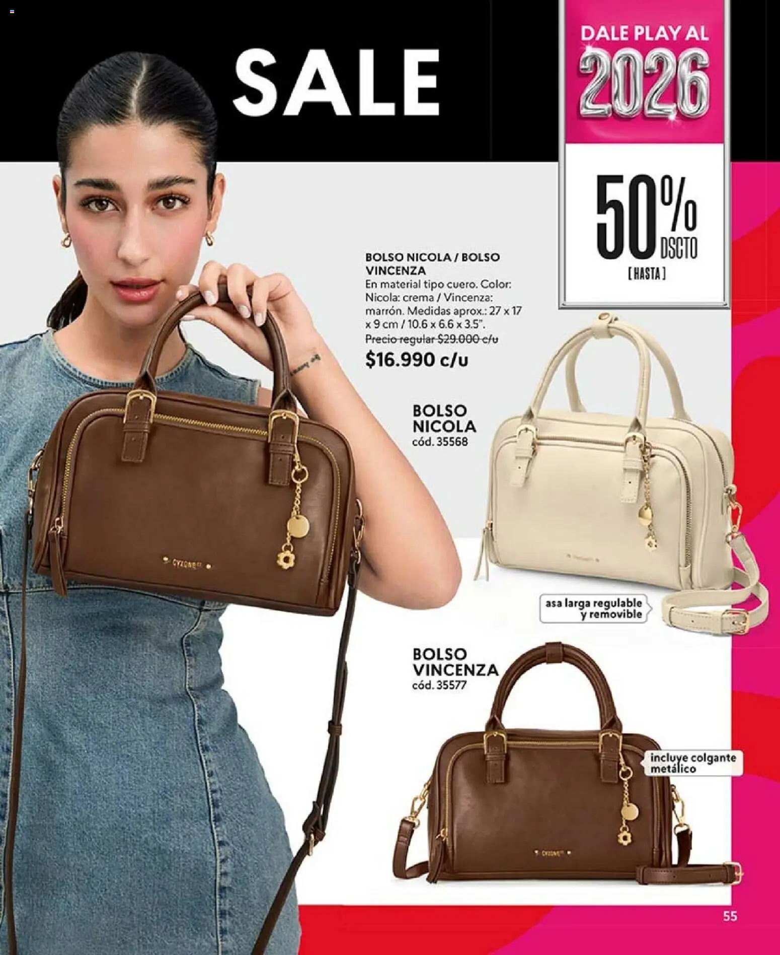 Catálogo CyZone Campaña 1 │ válido desde el 01.01.2026 | Página: 55 | Productos: Bolso, Crema