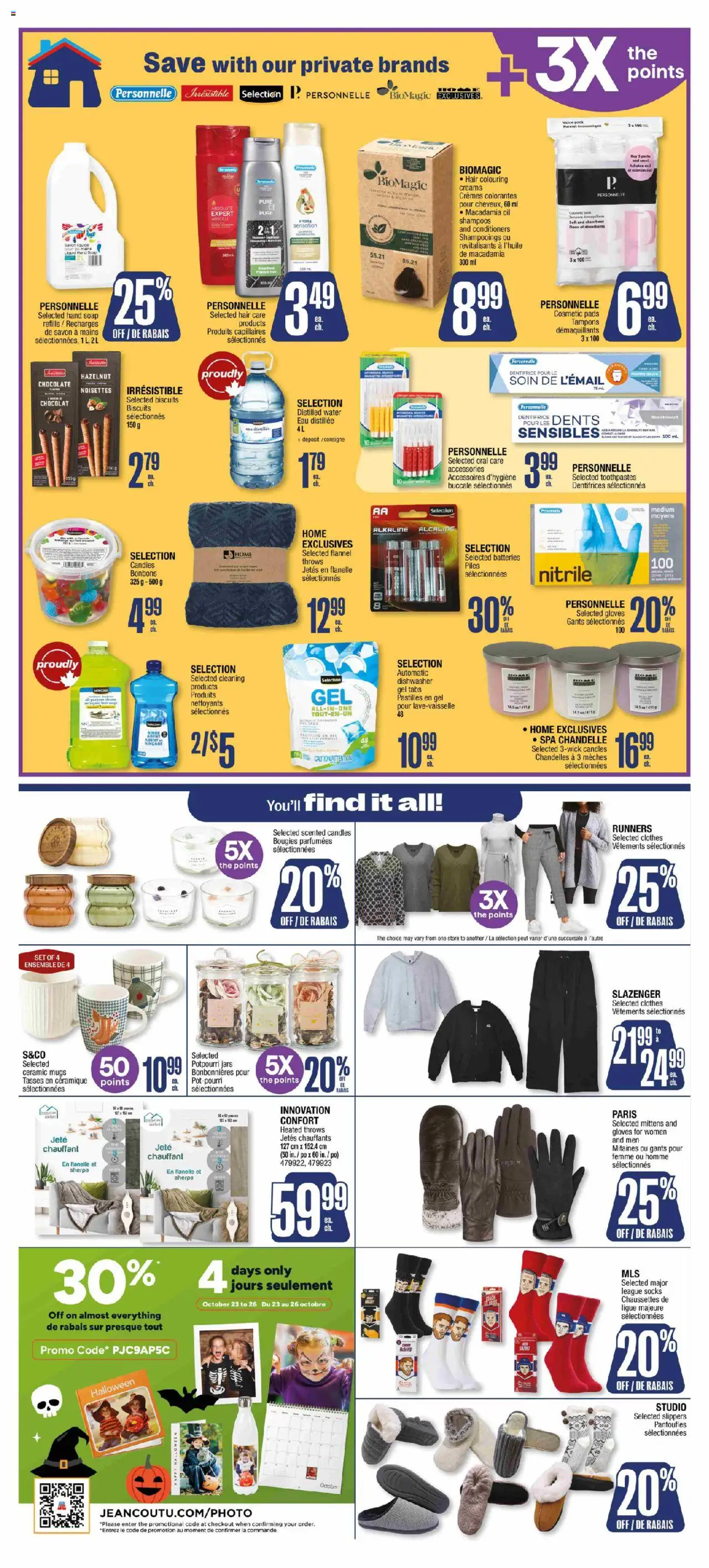 Jean Coutu flyer valid from 23.10.2025 | Page: 9 | Products: Gloves, Dishwasher, Soap, Oil