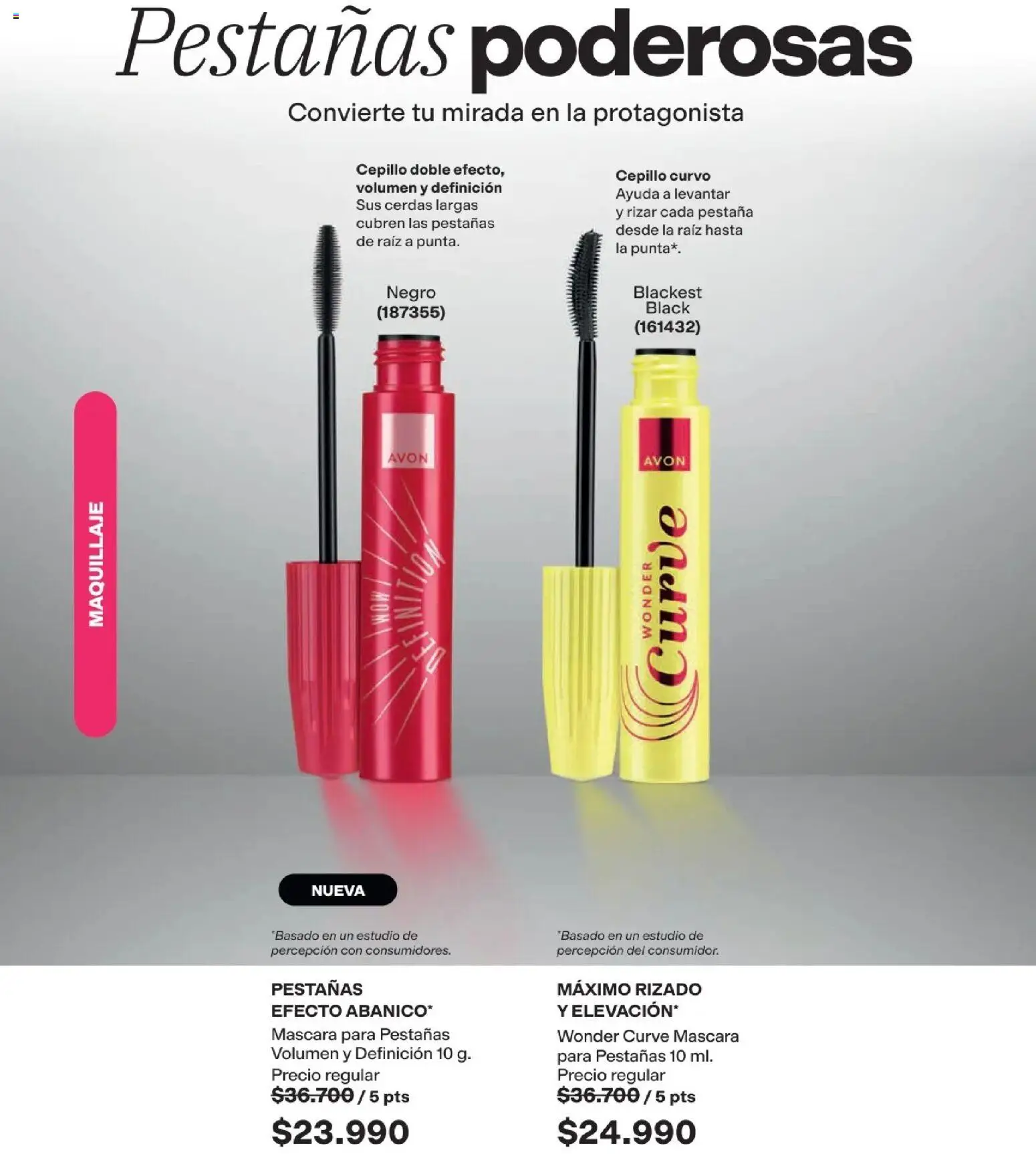 Avon revista - valida desde el 25.03.2026 | Página: 46 | Productos: Maquillaje, Cepillo, Máscara