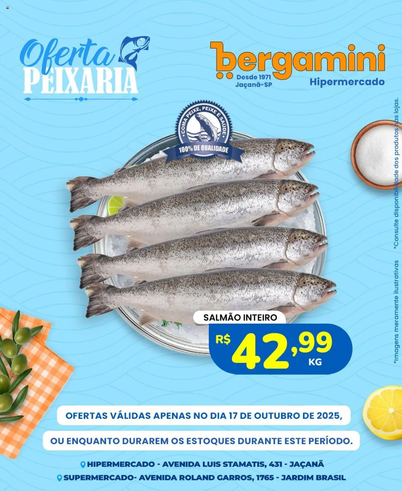 Supermercado Bergamini Folheto - válido de 17.10.2025 | Página: 2 | Produtos: Salmão