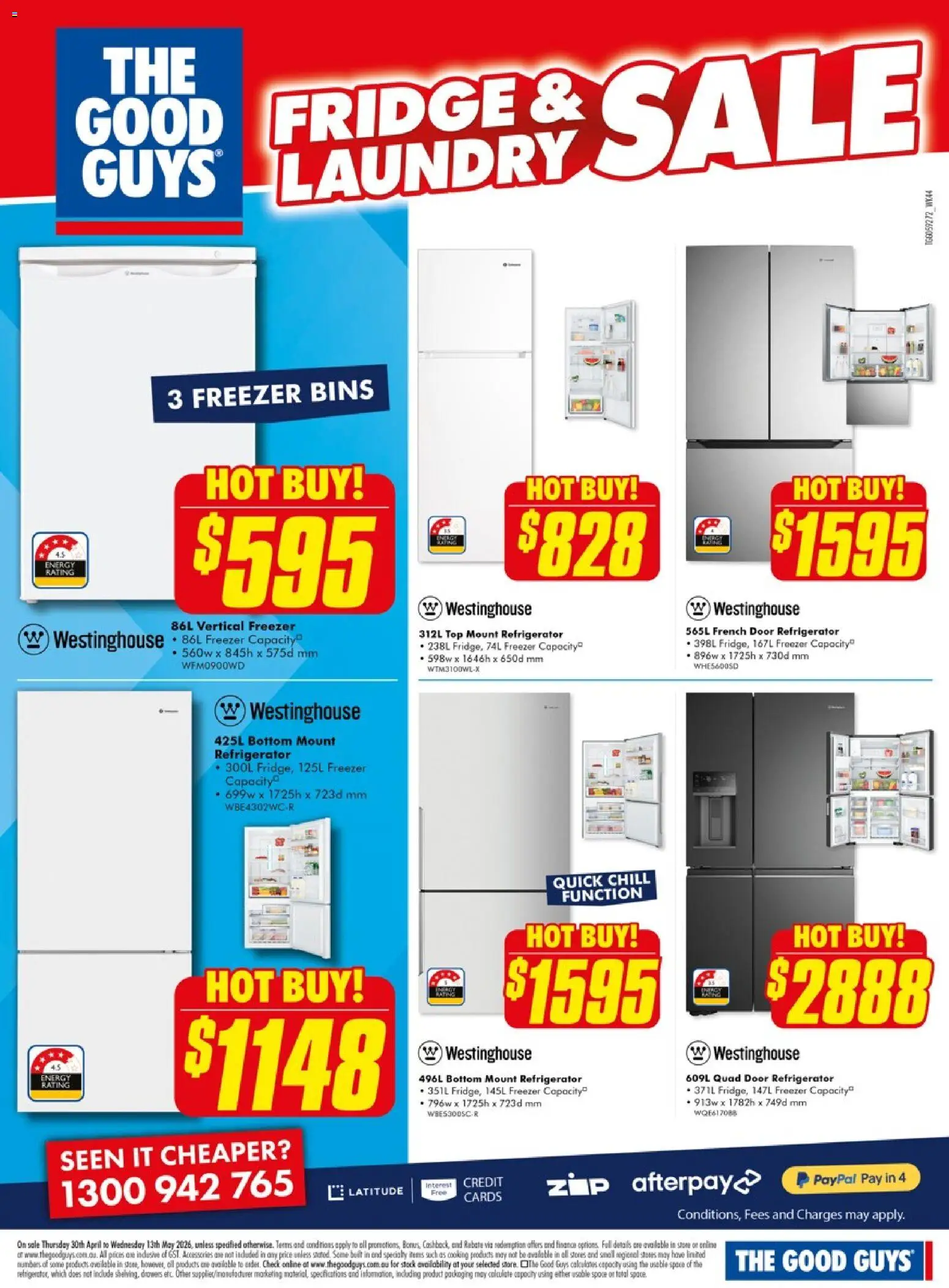 The Good Guys catalogue - valid from 30.04.2026 | Page: 16 | Products: Door, Laundry, Fridge, Freezer