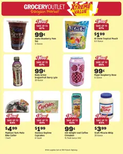 Preview of Grocery Outlet weekly ads valid from 01.04.2026 | Page: 12 | Products: Coffee, Tea, Raspberry, Cutter