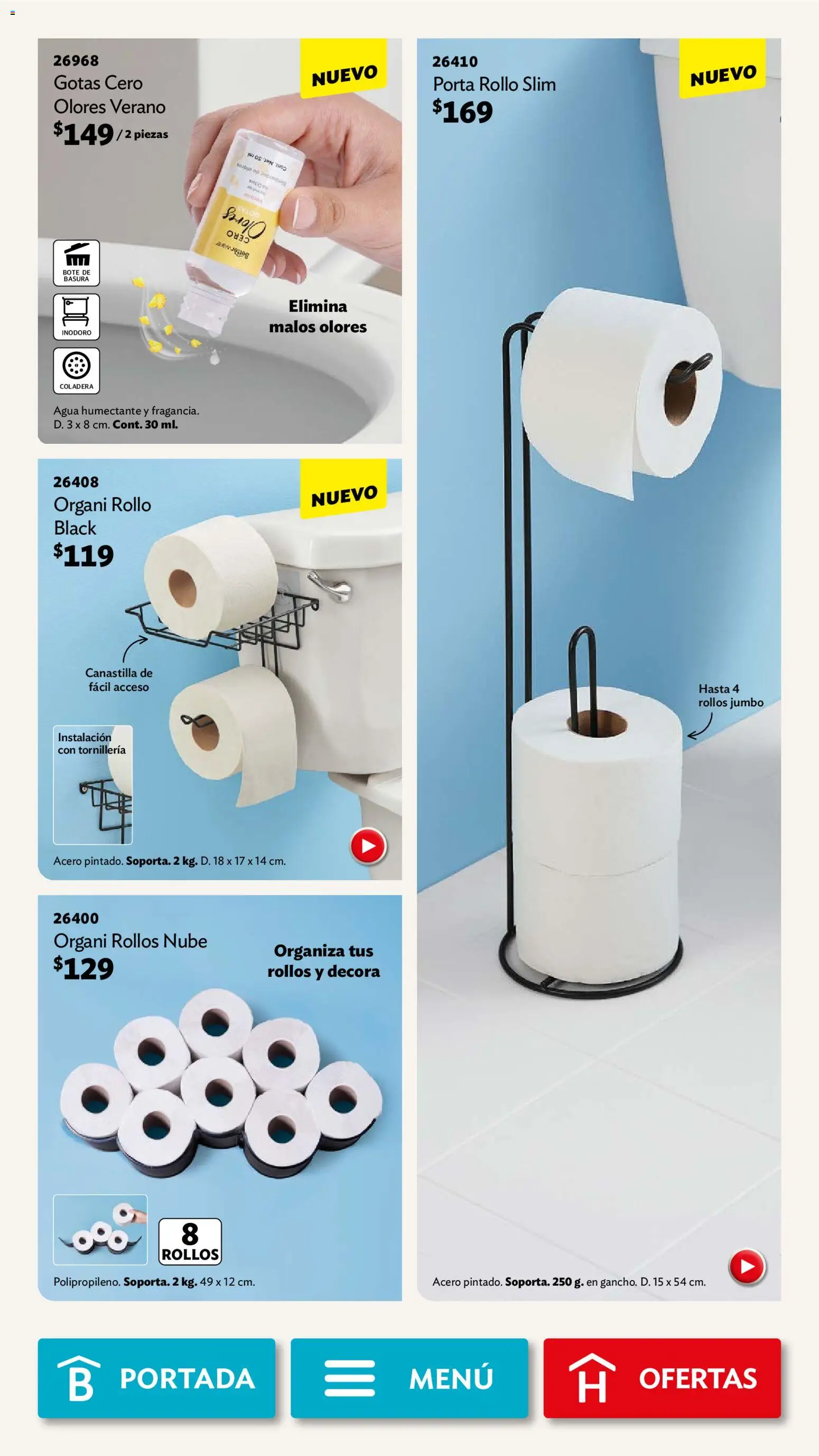 Nuevas ofertas de Betterware válidas en toda la República Mexicana desde el 04.05.2026. ¡Encuentra las mejores ofertas en Betterware campaña 5 2026! | Página: 85 | Productos: Inodoro, Agua, Bote de basura, Porta rollo