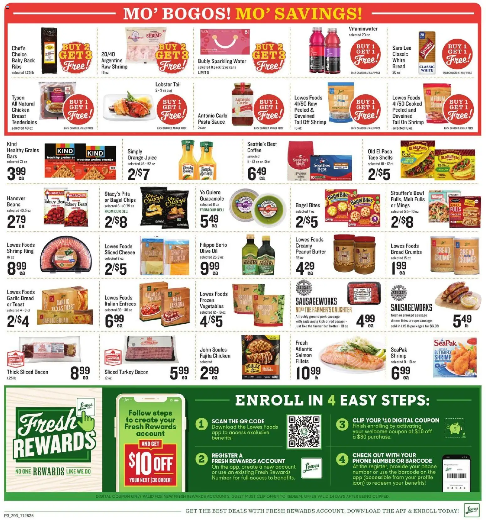Lowes Foods Weekly Ad - SC - valid from 28.11.2025 | Page: 4 | Products: Ring, Pasta, Water, Sausage
