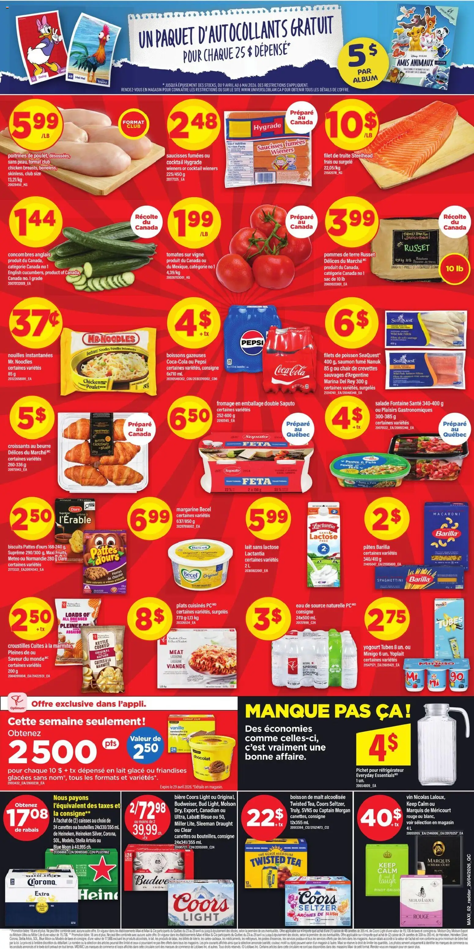 Maxi flyer valid from 23.04.2026 | Page: 2 | Products: Tea, Chair, Butter, Chicken