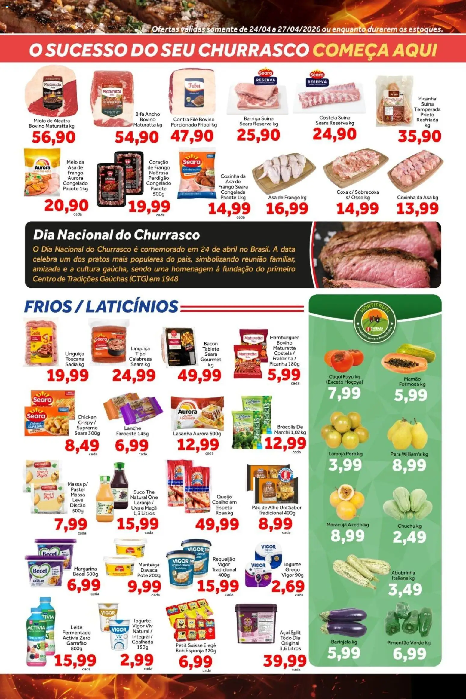 Shibata Folheto - válido de 24.04.2026 | Página: 2 | Produtos: Caqui, Pera, Brócolis, Açaí