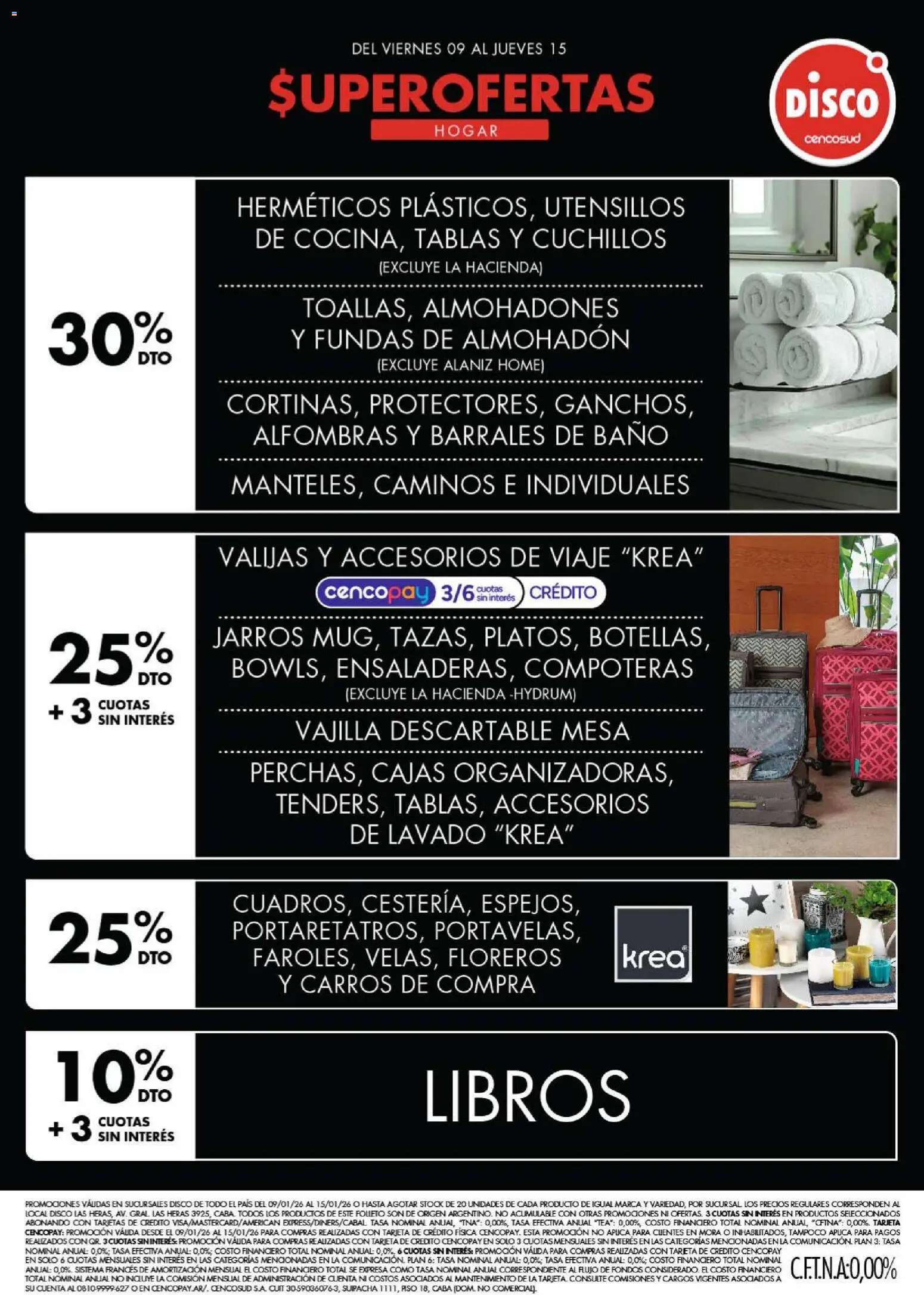 Disco - Ofertas | Electro, T. Libre y más │ válido desde el 09.01.2026 | Página: 3 | Productos: Disco, Almohadon, Mesa, Baño