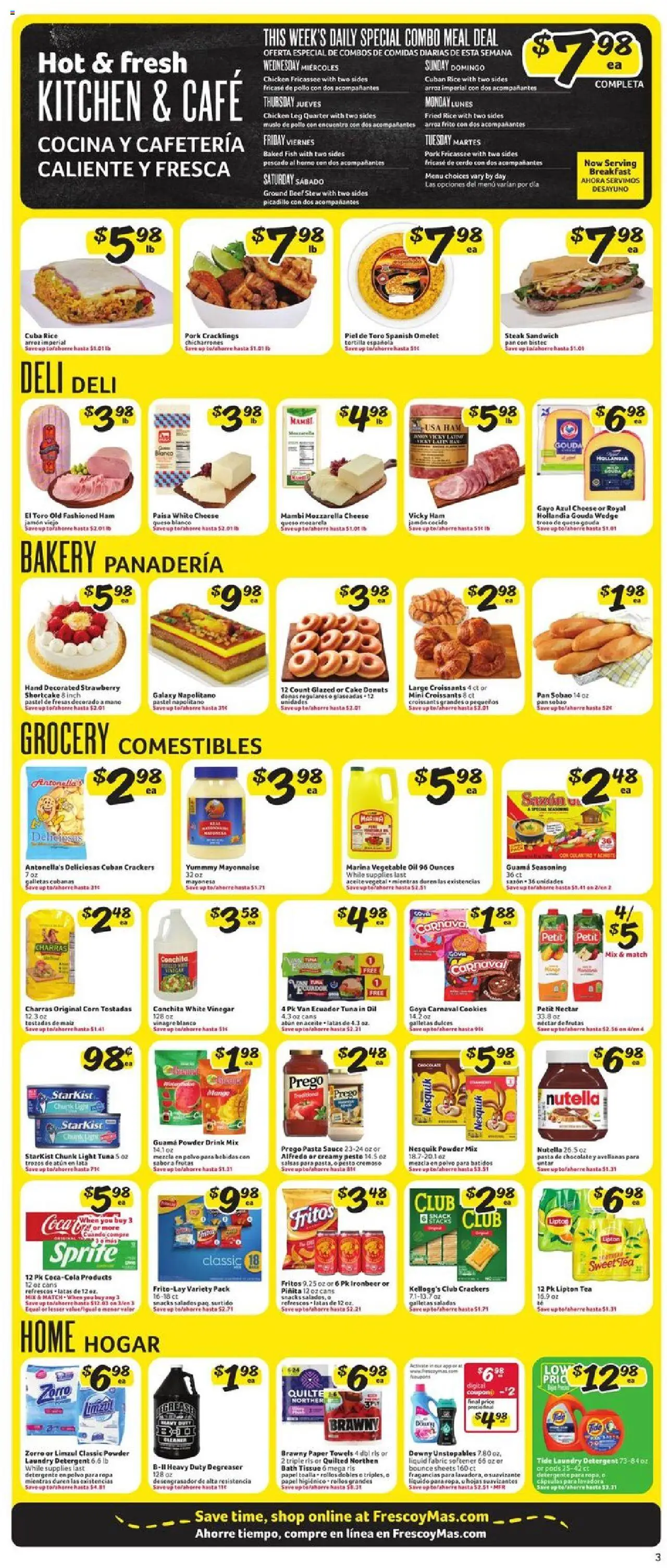 Fresco y Más Weekly Ad - valid from 17.09.2025 | Page: 4 | Products: Vinegar, Powder, Ham, Detergent