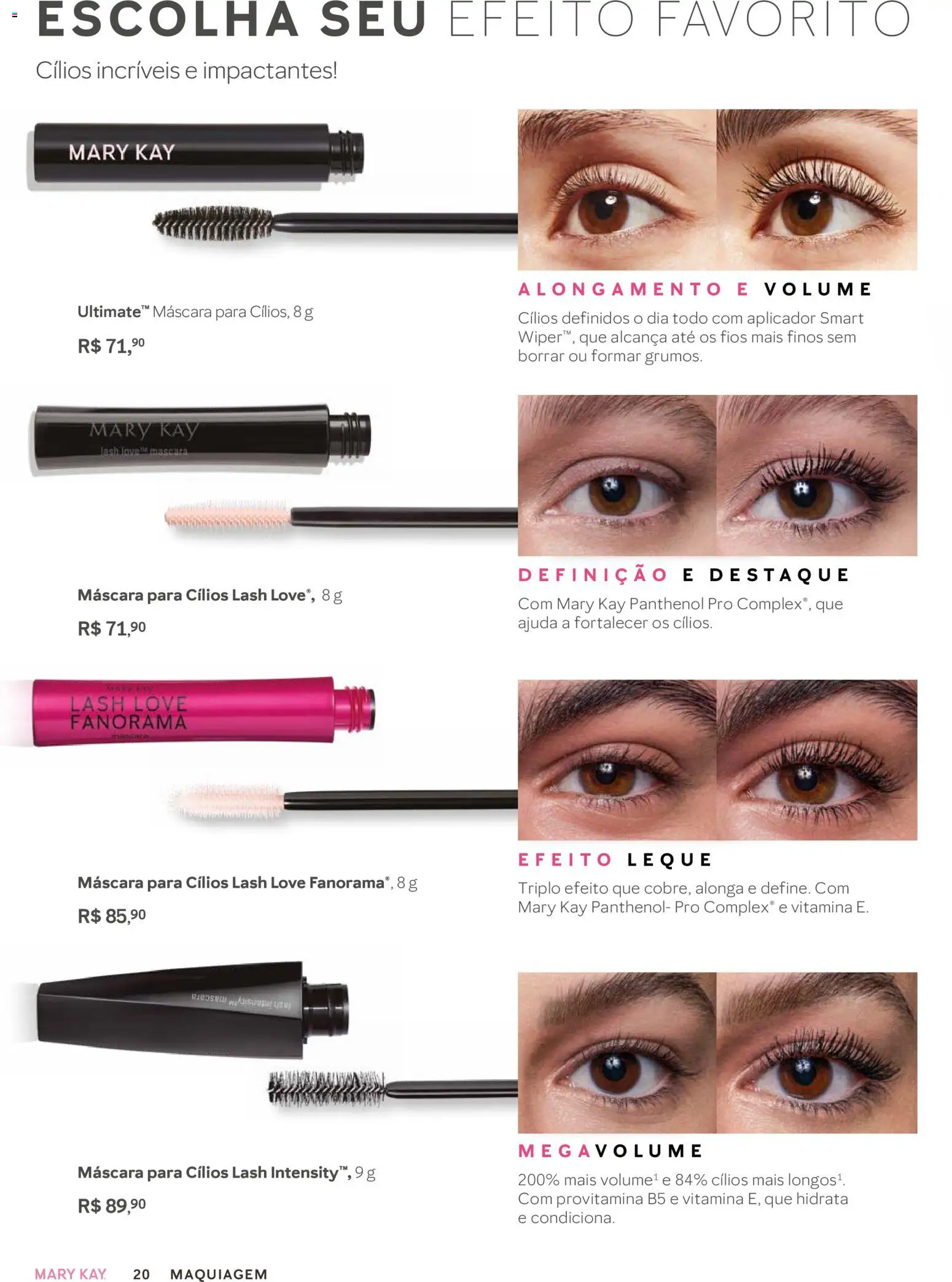 Mary Kay Folheto - válido de 01.11.2025 | Página: 20 | Produtos: Maquiagem, Máscara para cílios
