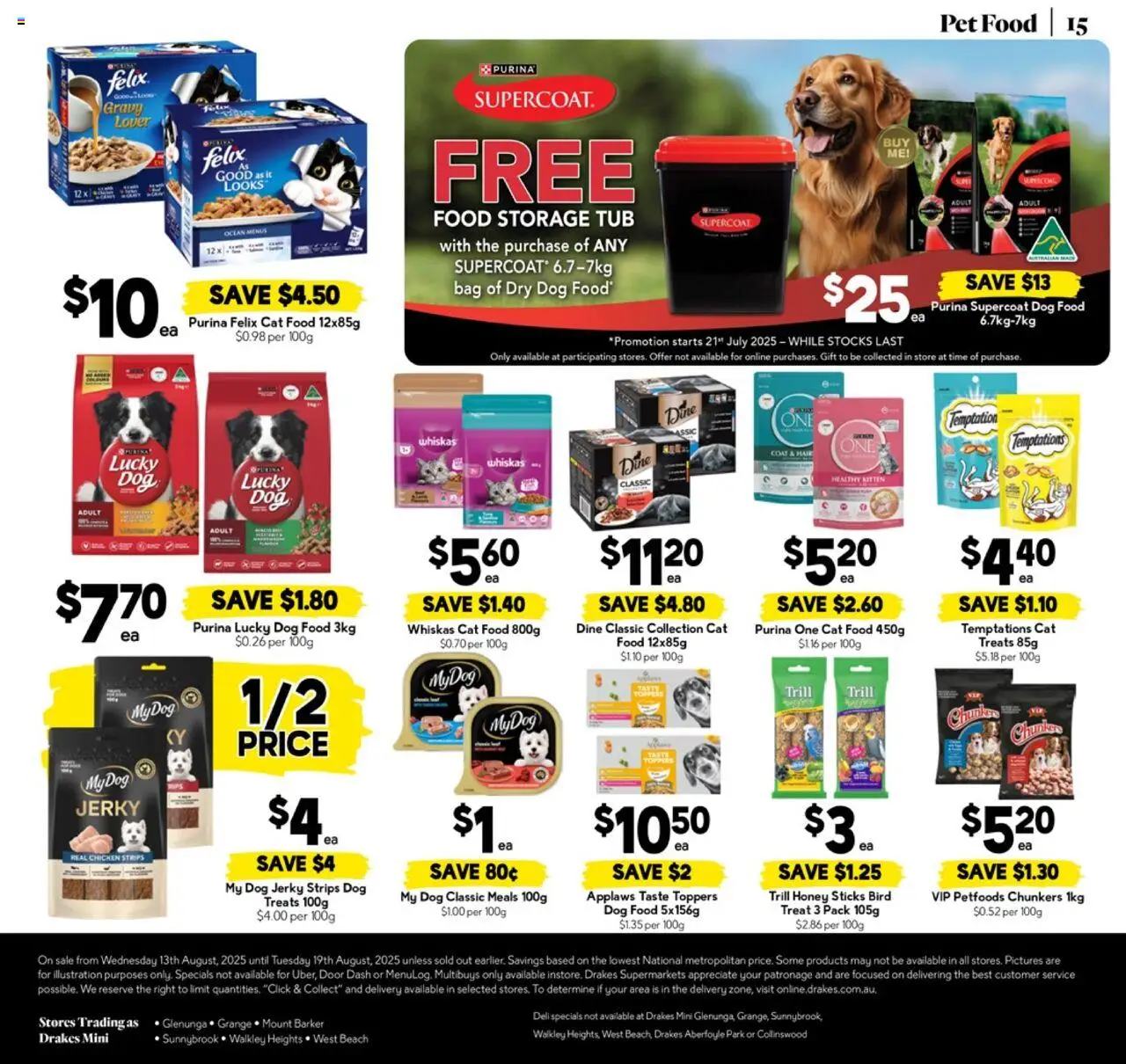 Drakes catalogue - valid from 13.08.2025 | Page: 15 | Products: Chicken, Food storage, Dog food, Bag