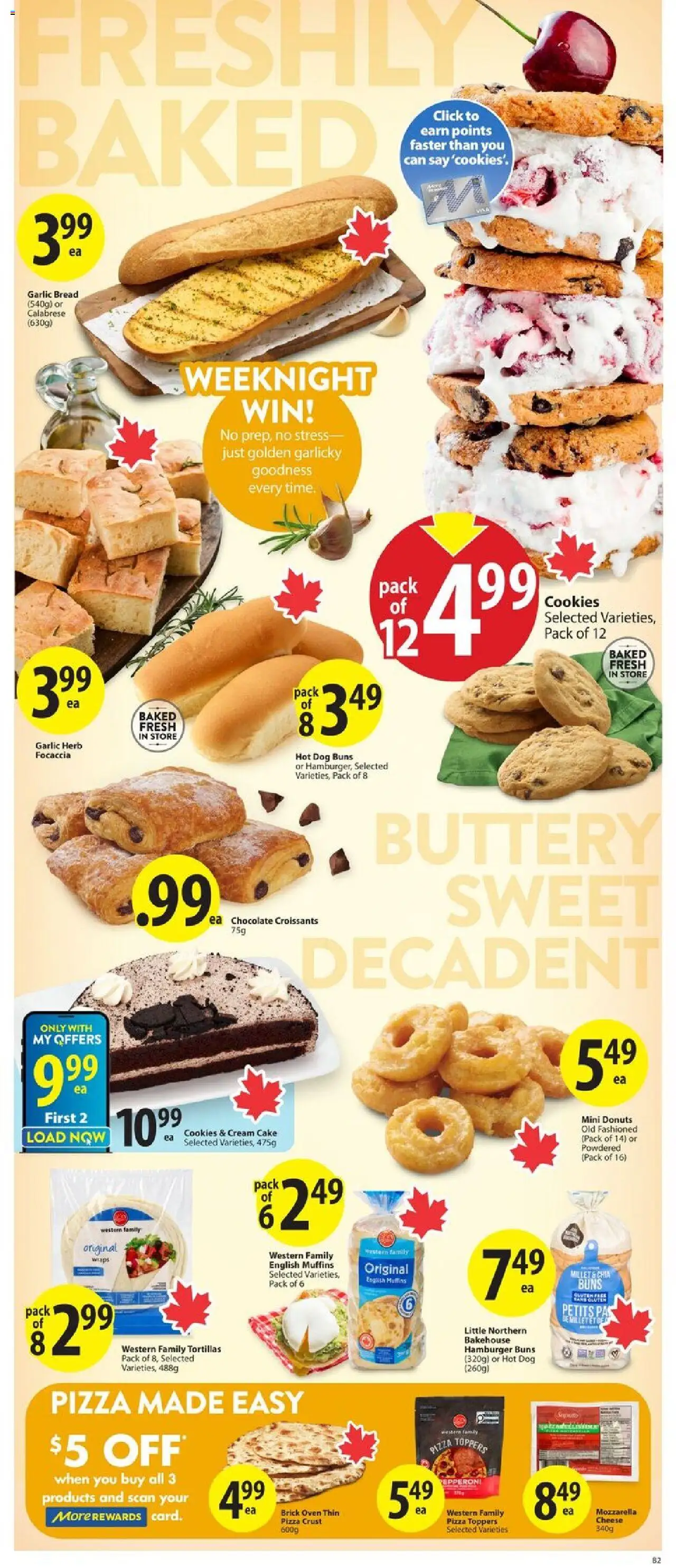 Save on foods flyer valid from 31.07.2025 | Page: 10 | Products: Cream, Cookies, Chocolate, Pizza