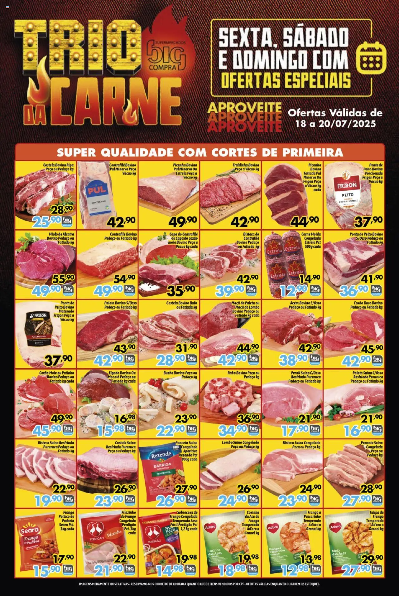 Big Compra Folheto - válido de 18.07.2025 | Página: 1 | Produtos: Alcatra, Carne, Frango, Carne moída