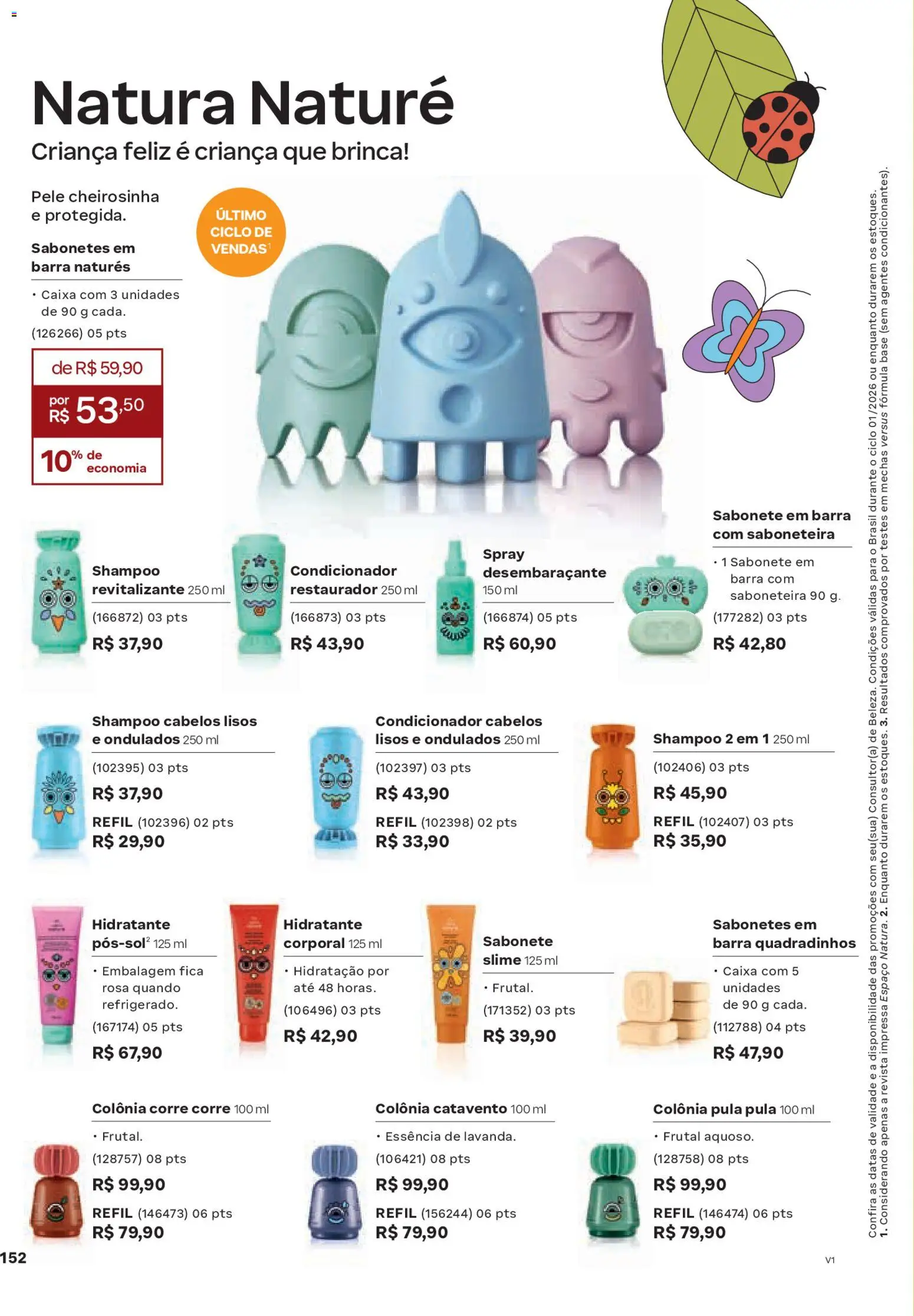 Natura Folheto - válido de 26.12.2025 | Página: 152 | Produtos: Shampoo, Slime, Caixa, Sabonete