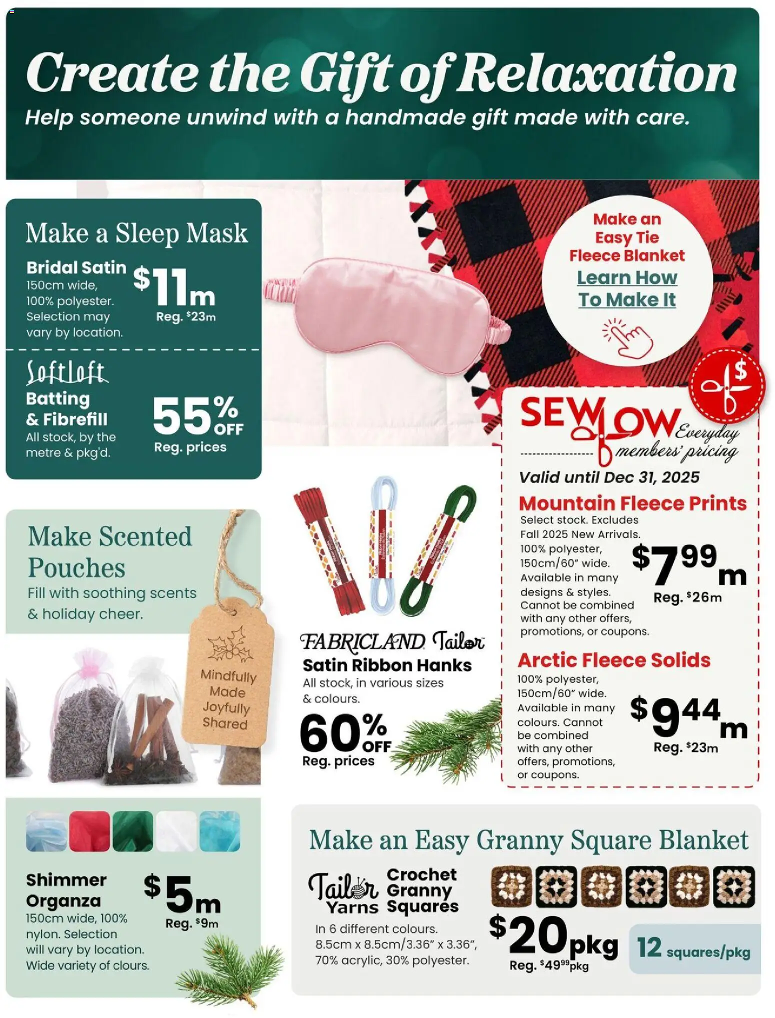 Fabricland flyer valid from 01.11.2025 | Page: 3 | Products: Mask, Blanket