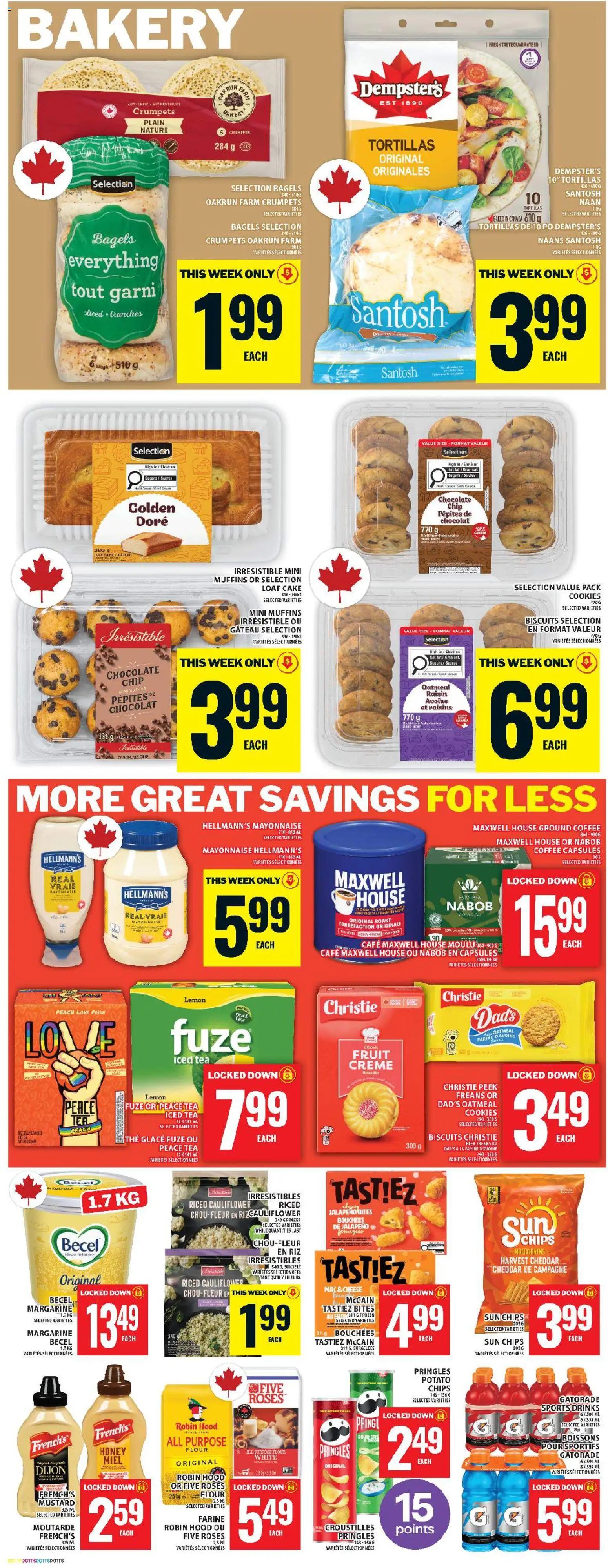Food Basics flyer valid from 05.03.2026 | Page: 9 | Products: Chips, Bakery, Coffee, Chocolate