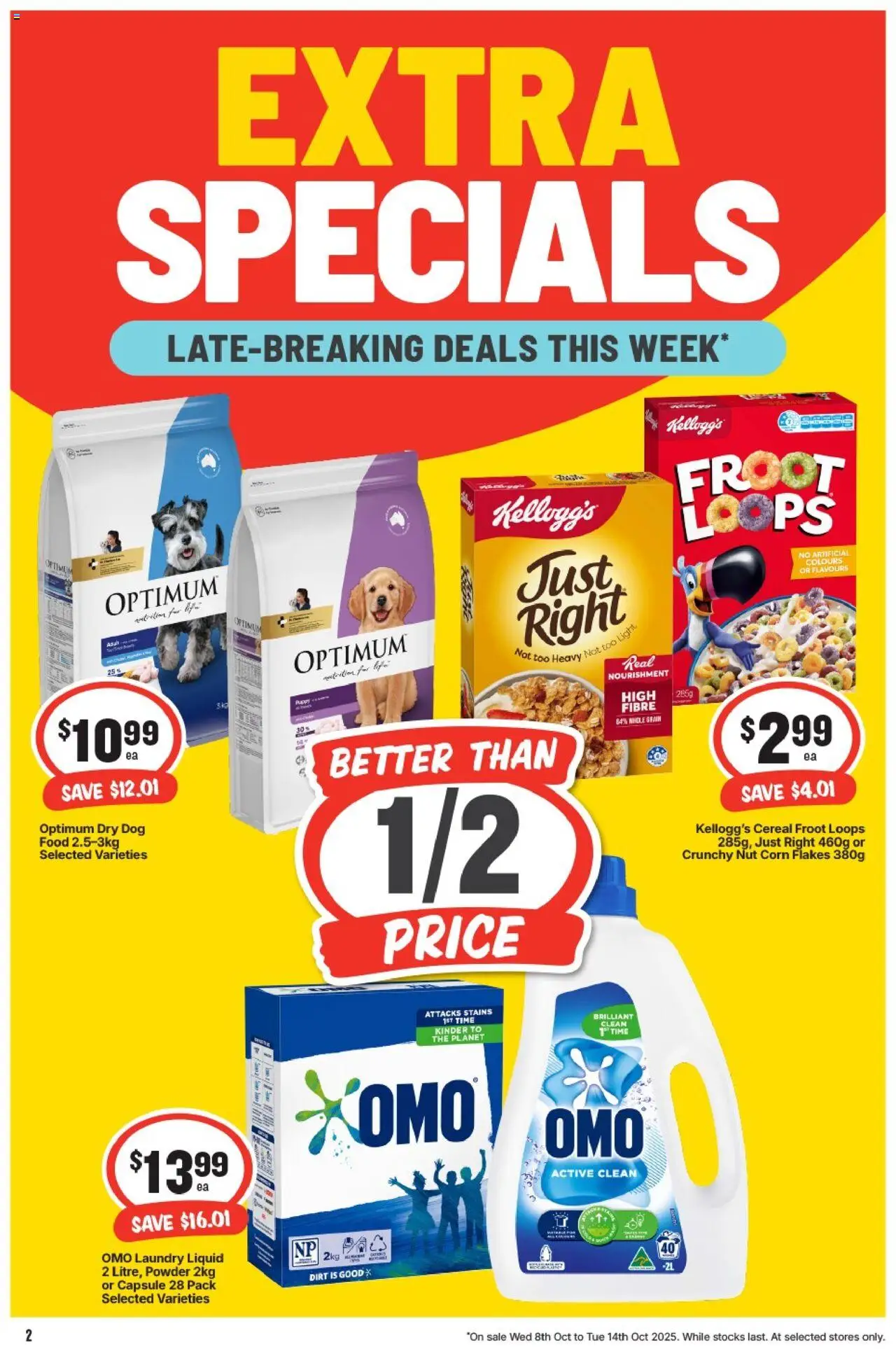 IGA catalogue - valid from 08.10.2025 | Page: 3 | Products: Pizza, Beef, Steak, Tablets
