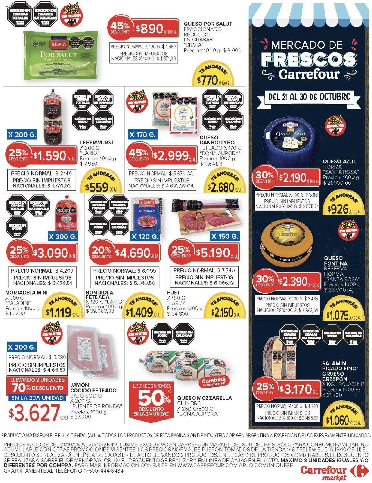 Carrefour - Ofertas - Chubut │ válido desde el 21.10.2025 | Página: 32 | Productos: Caso, Sobre, Mortadela, Té