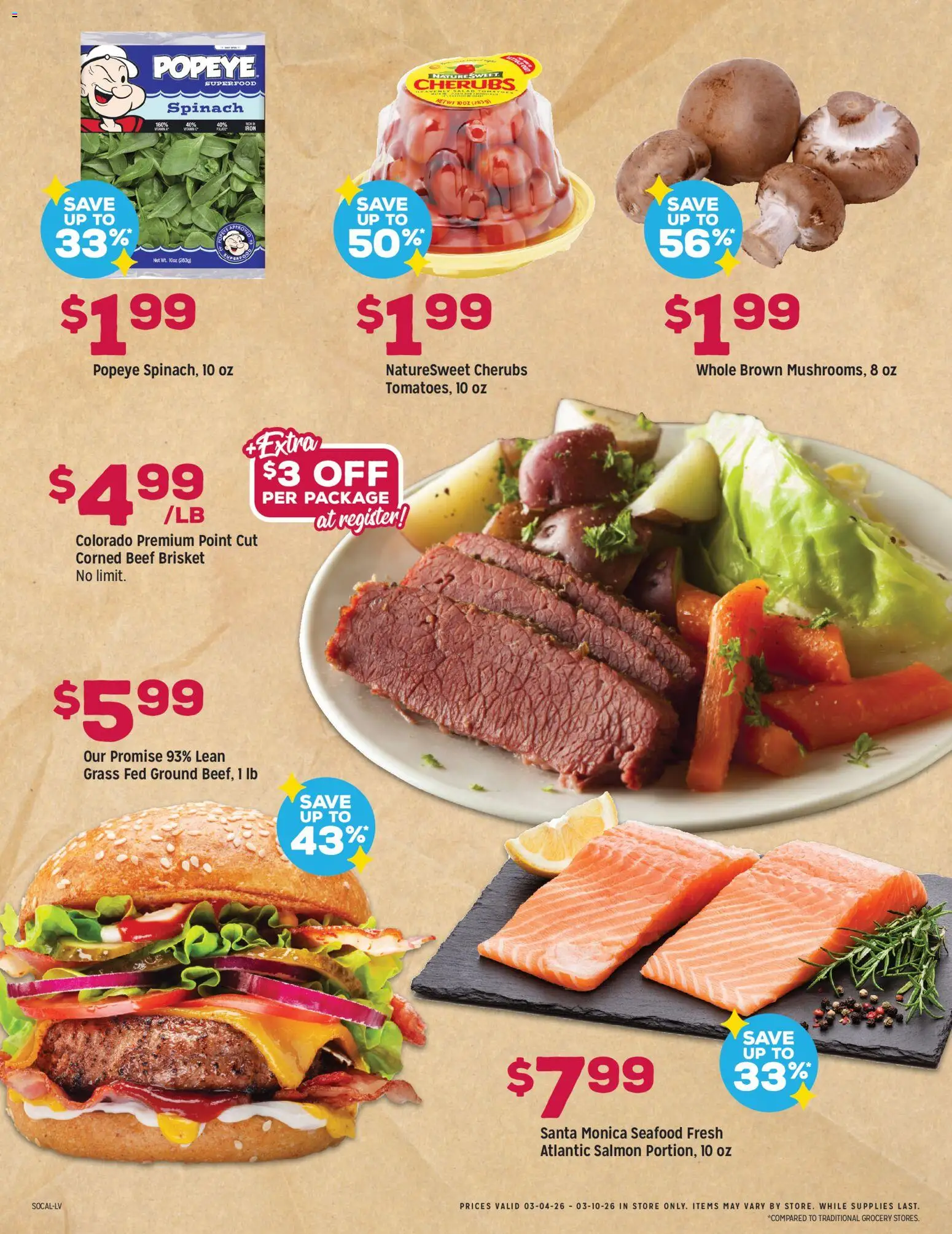 Grocery Outlet Weekly Ad - CA - valid from 04.03.2026 | Page: 5 | Products: Vitamin, Spinach, Seafood, Iron